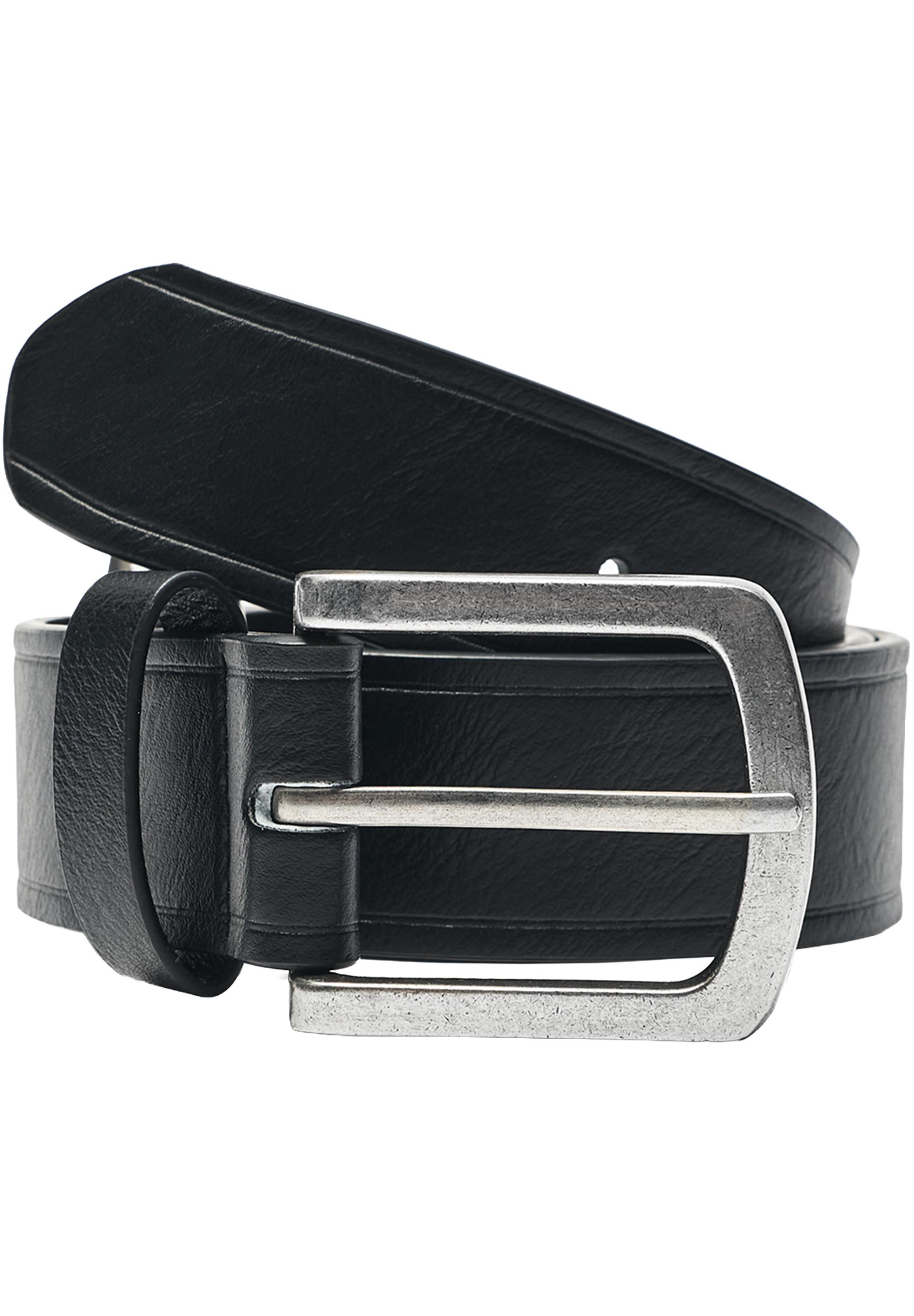 Leather effect belt — Black