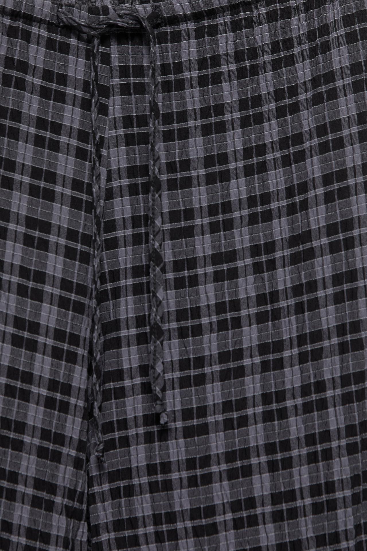 Check sarouel trousers — Anthracite grey
