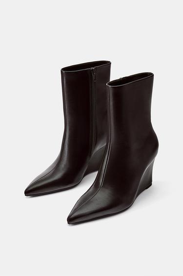 Wedge-heel ankle boots — Brown 3