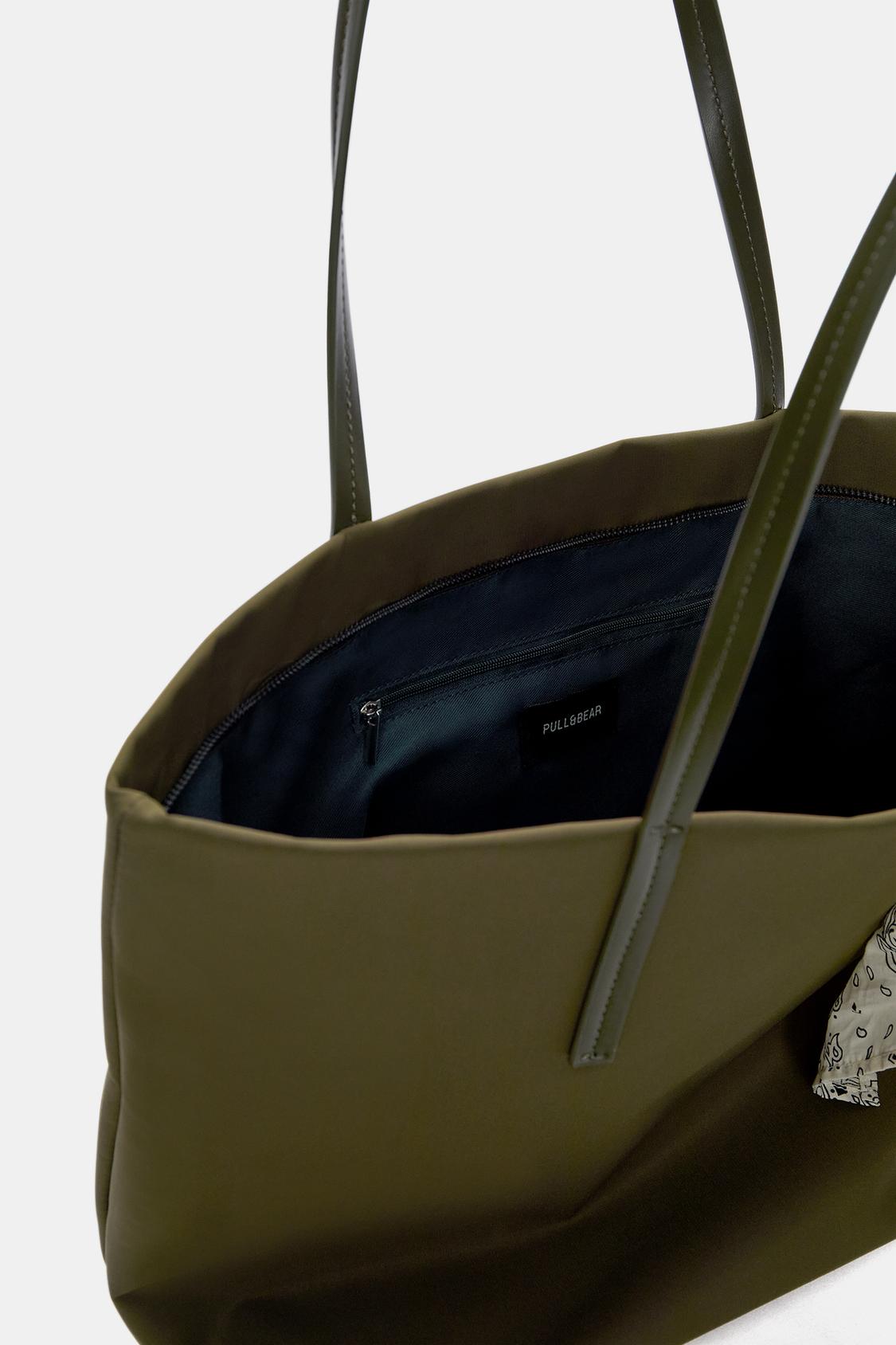 Nylon shopper with scarf detail - PULL&BEAR 