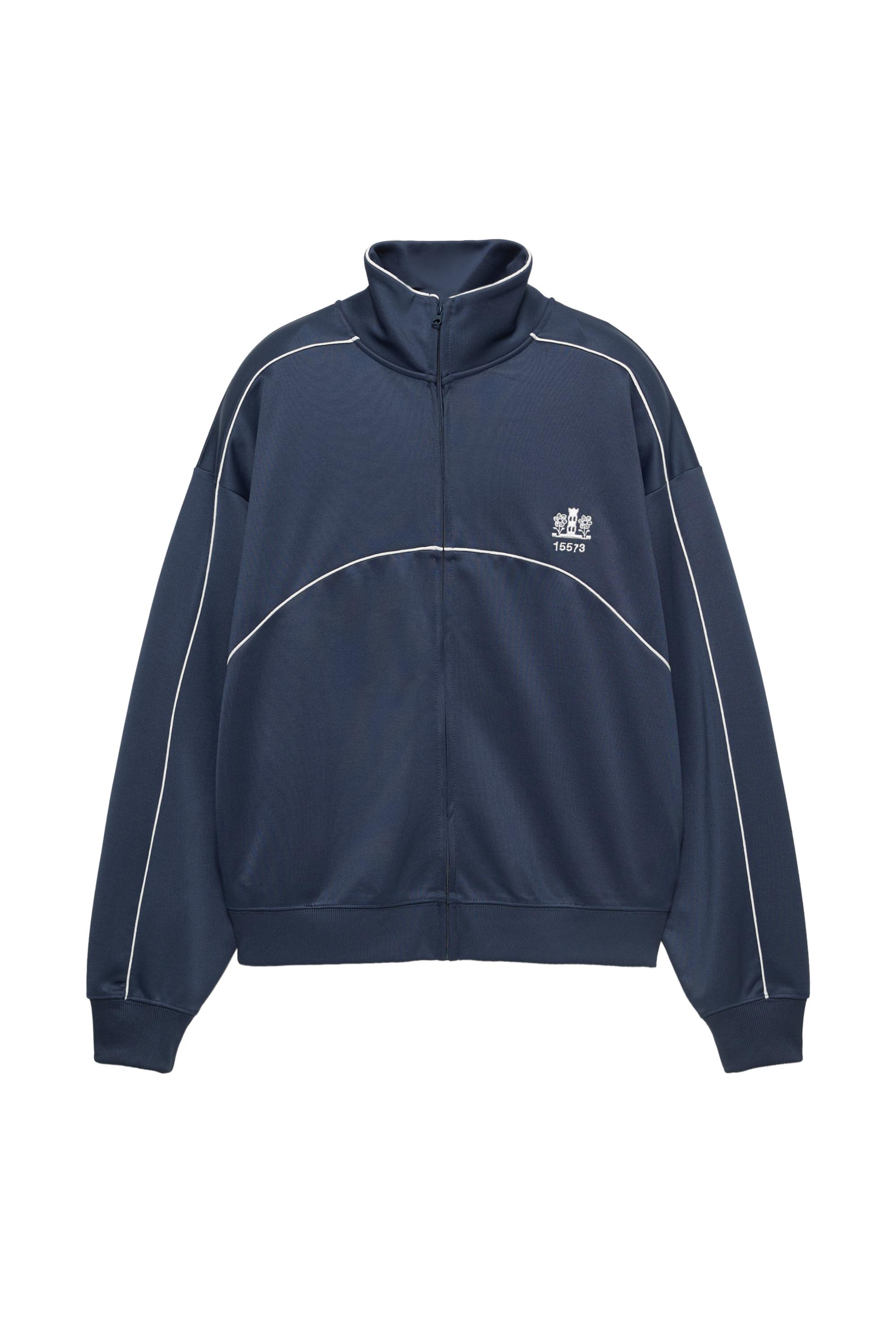 Fermuarlı nakışlı ceket - Görsel 2