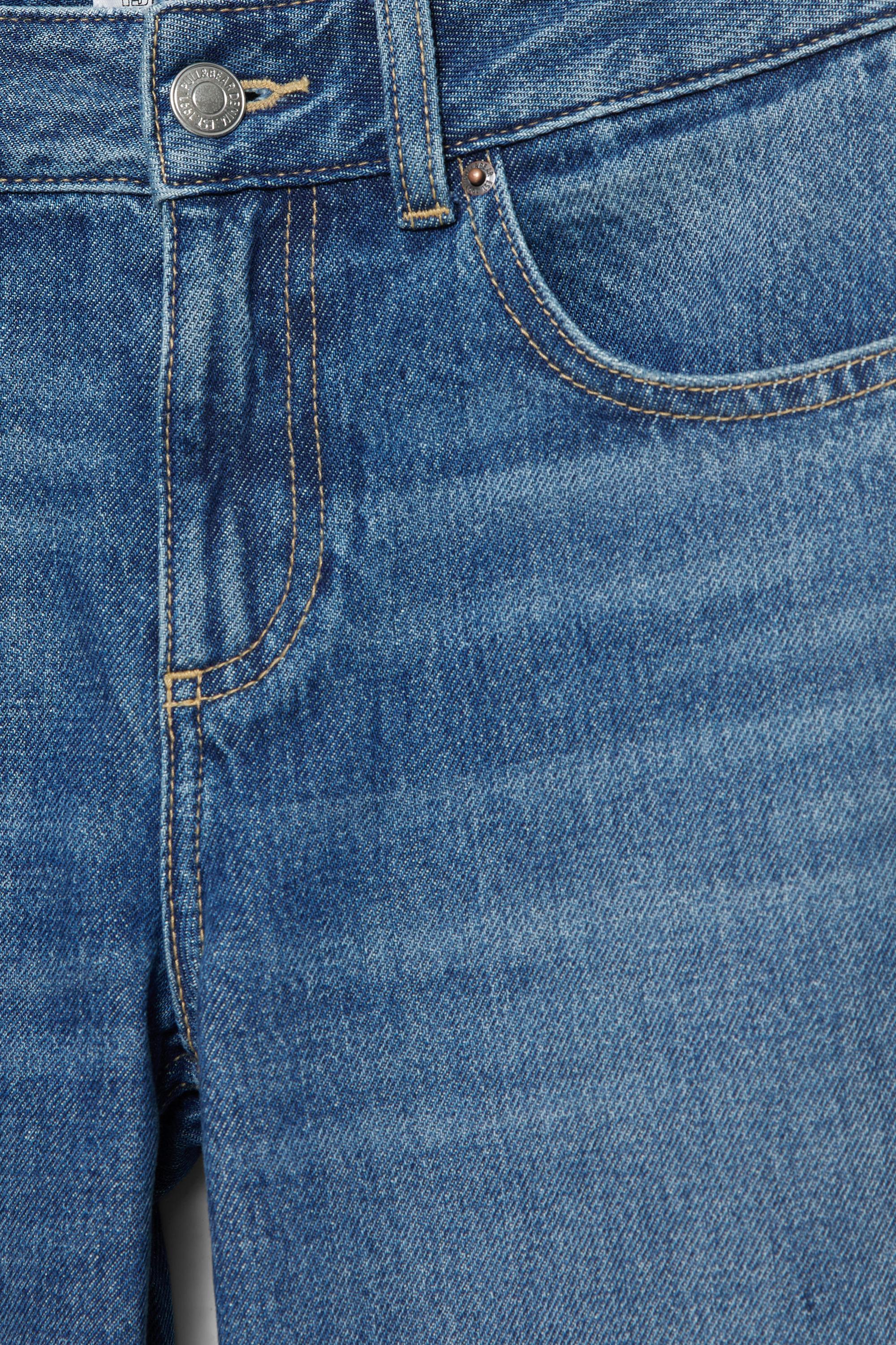 Low-rise culottes jeans — Medium blue