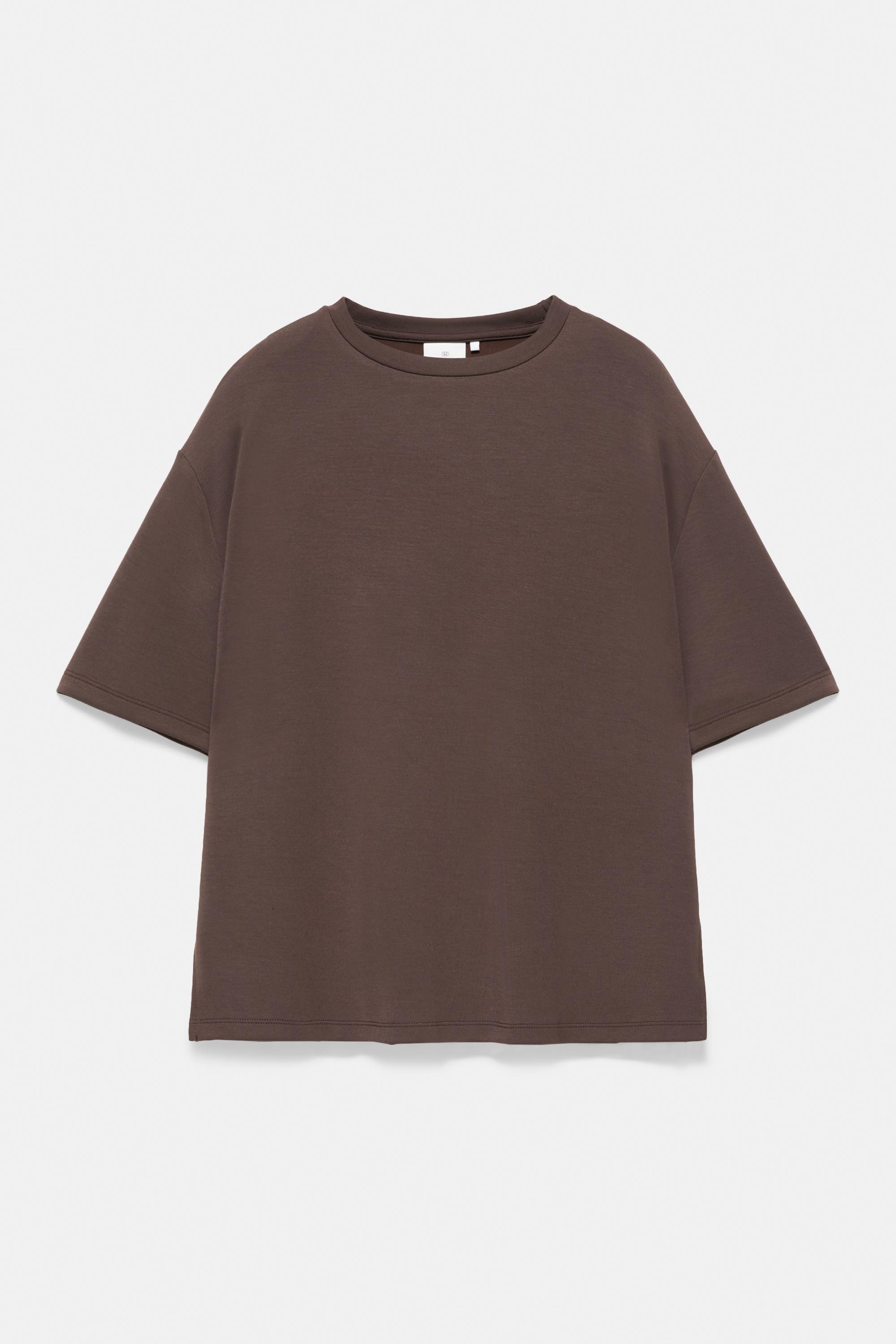 Oversize modal T-shirt — Brown