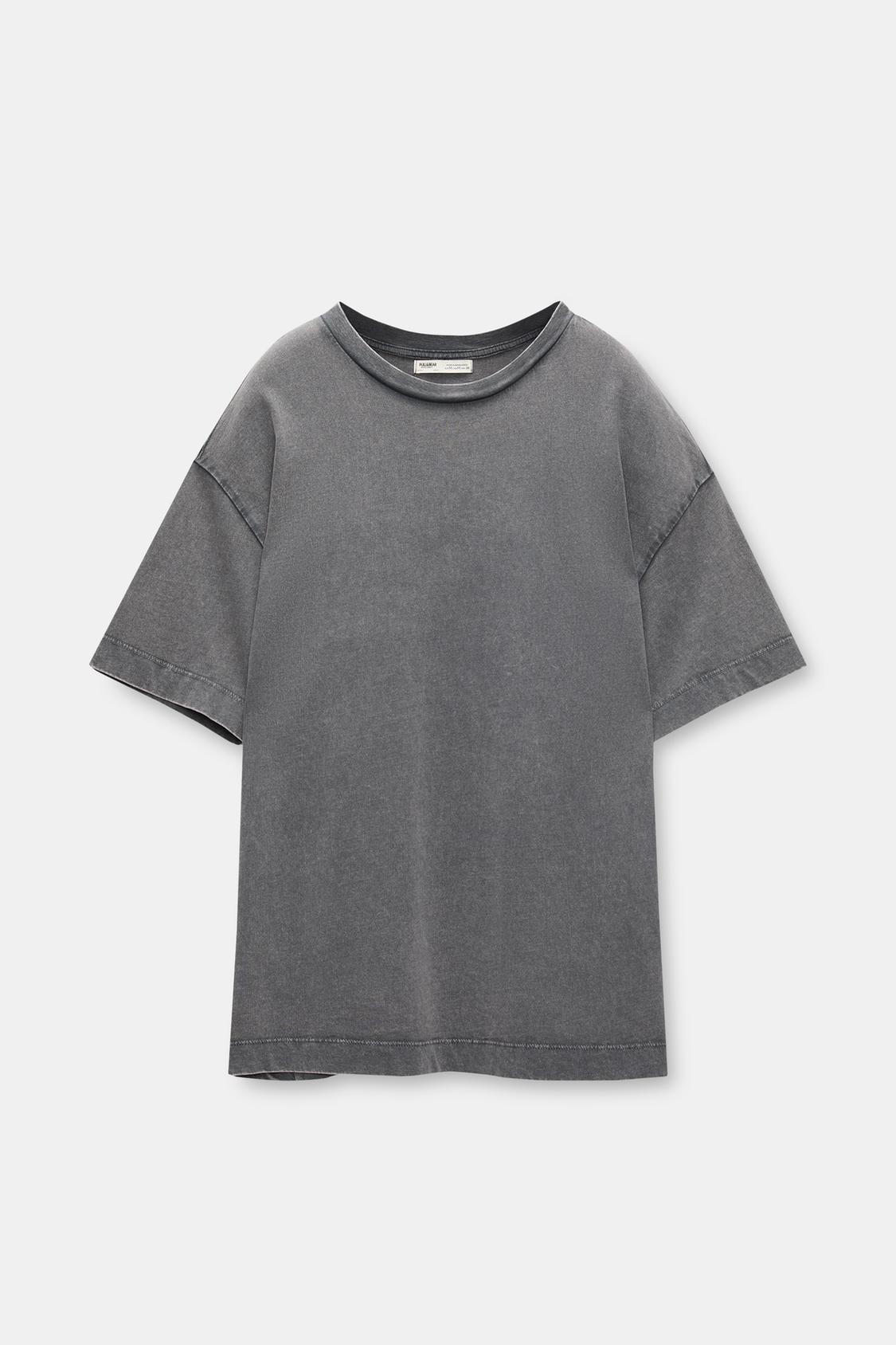 Camiseta Oversize Pull And Bear Camiseta Hombreras Pull And Bear