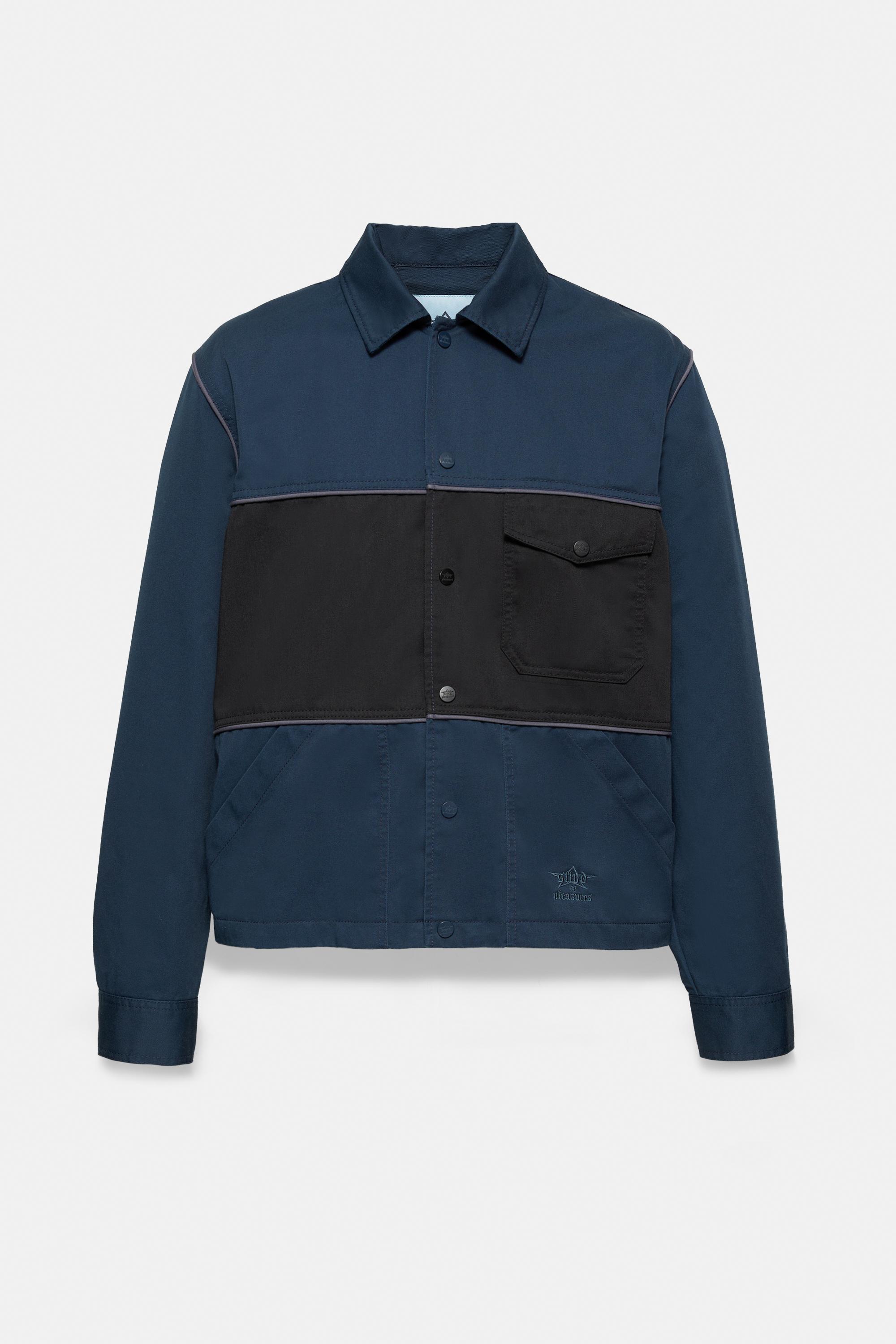 Pleasures x STWD panelled jacket — Dark navy
