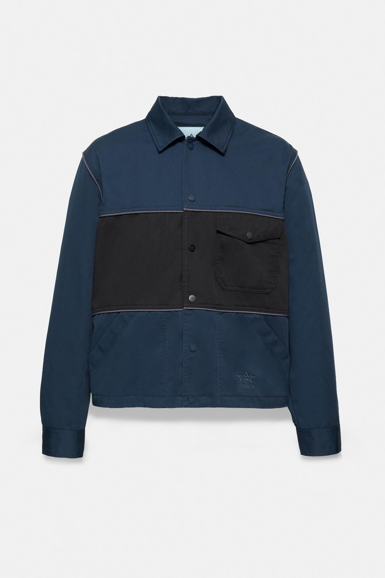 Pleasures x STWD panelled jacket — Dark navy