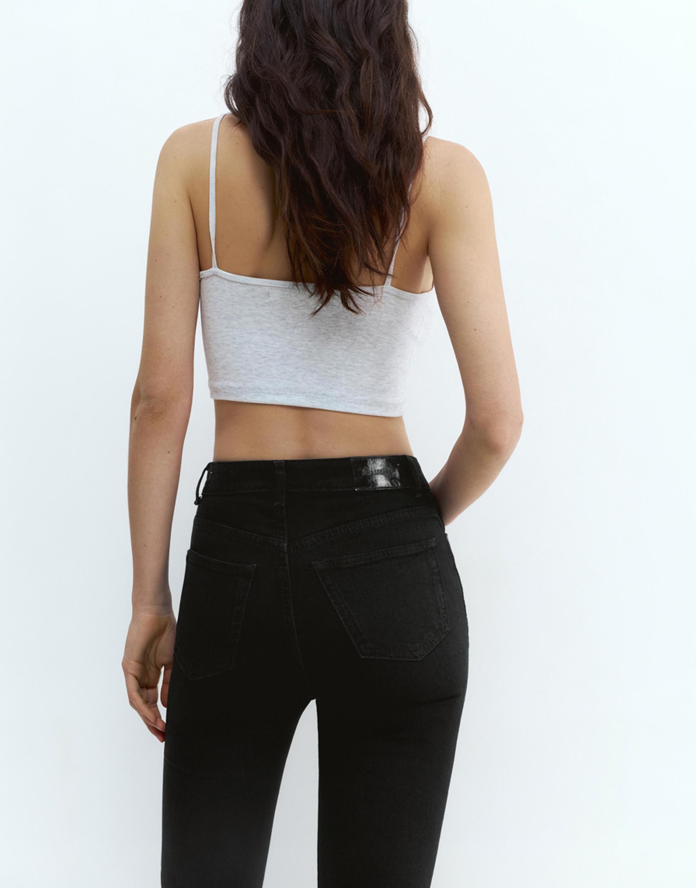 Yüksek bel çan paça jean - Görsel 6