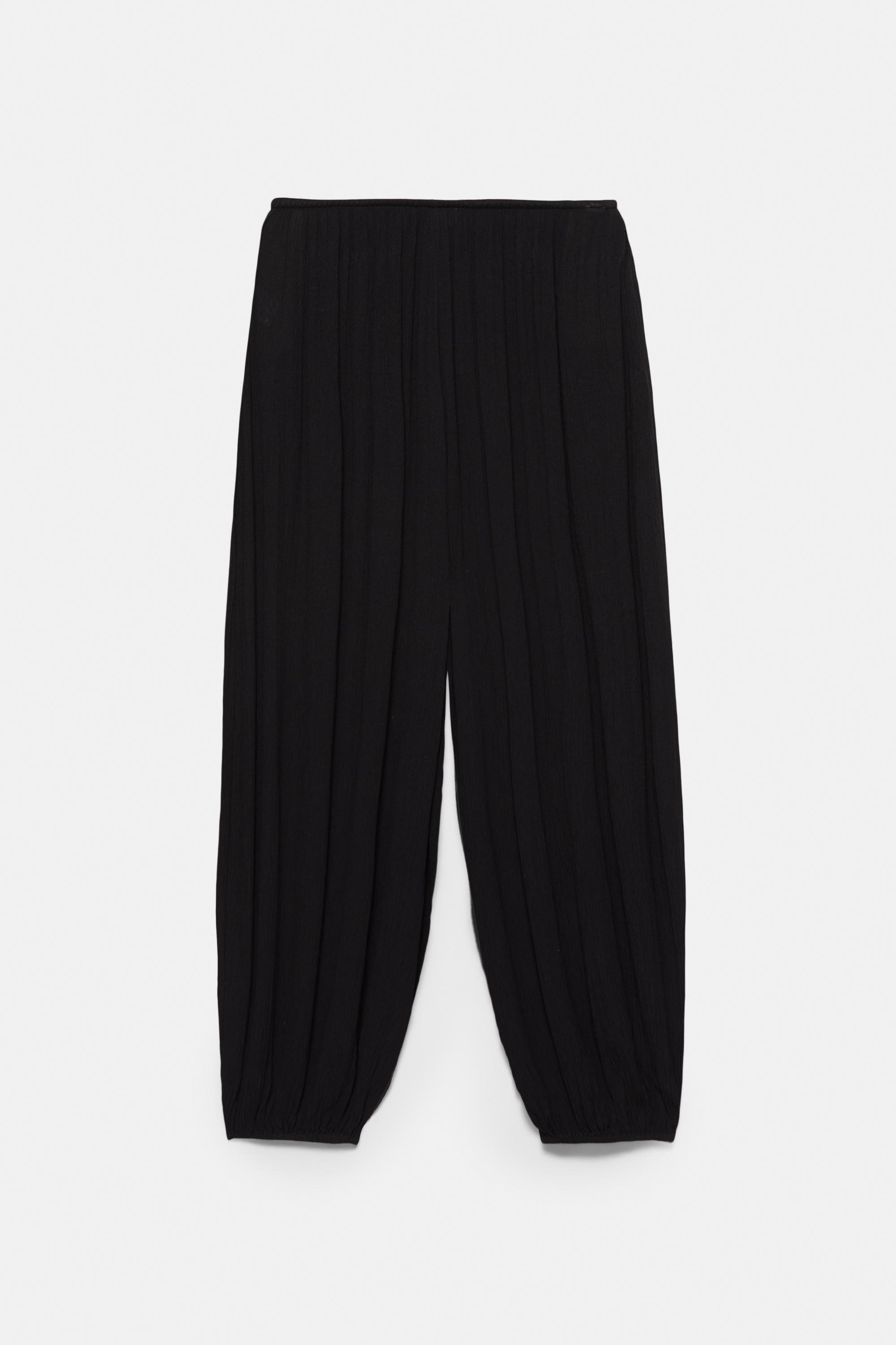 Sarouel crepe trousers — Black