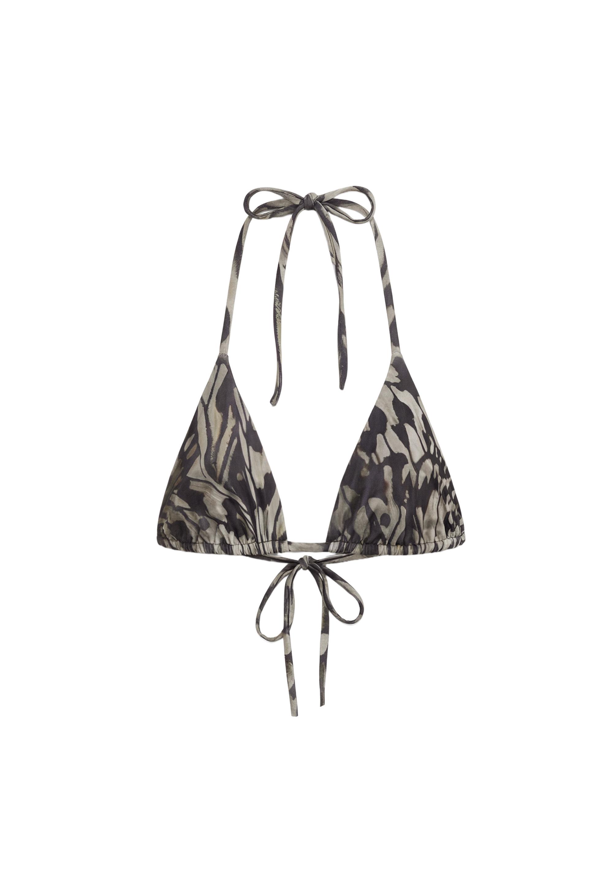 Butterfly triangle bikini top — Green
