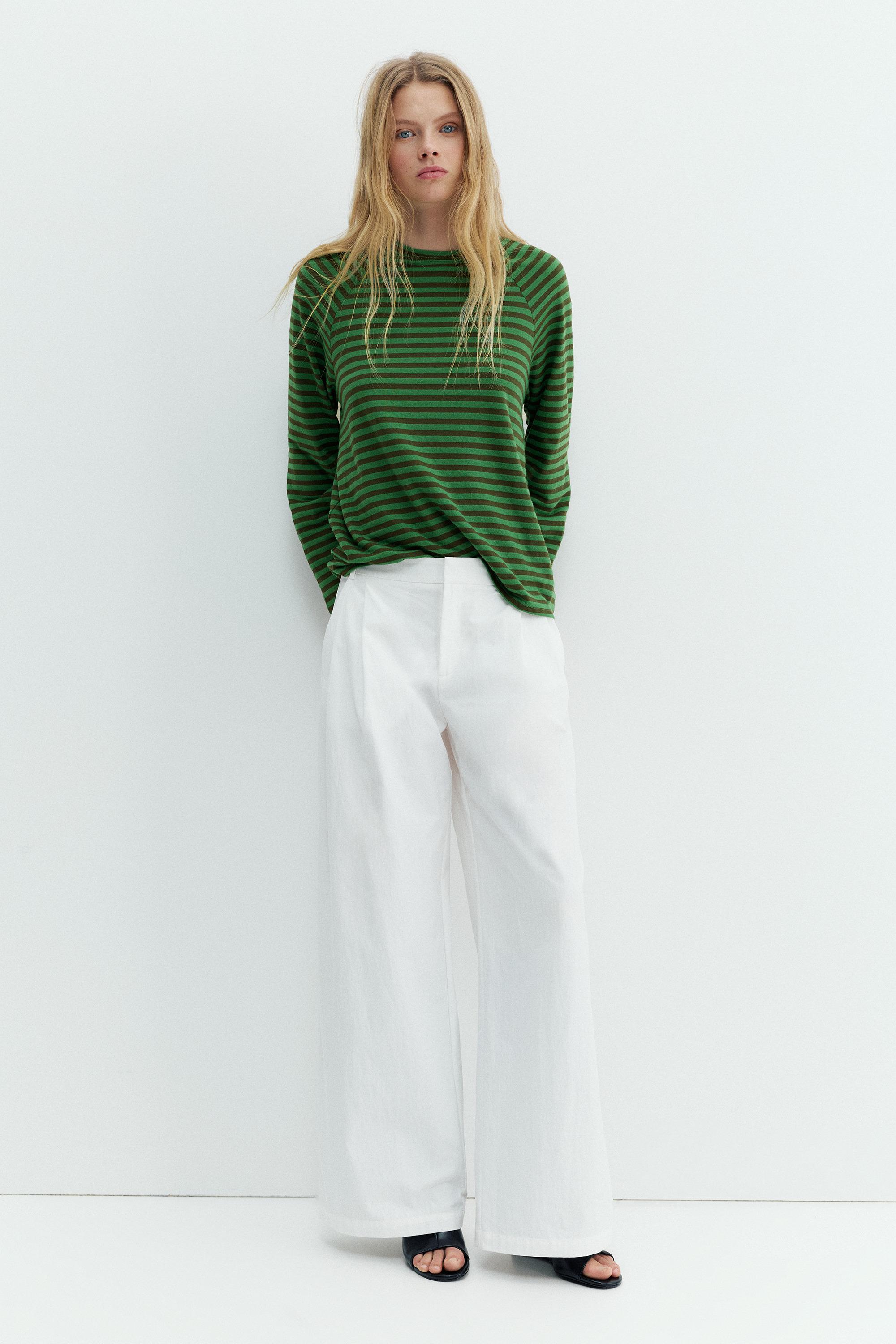 Uzun kollu çizgili tişört - Görsel 24