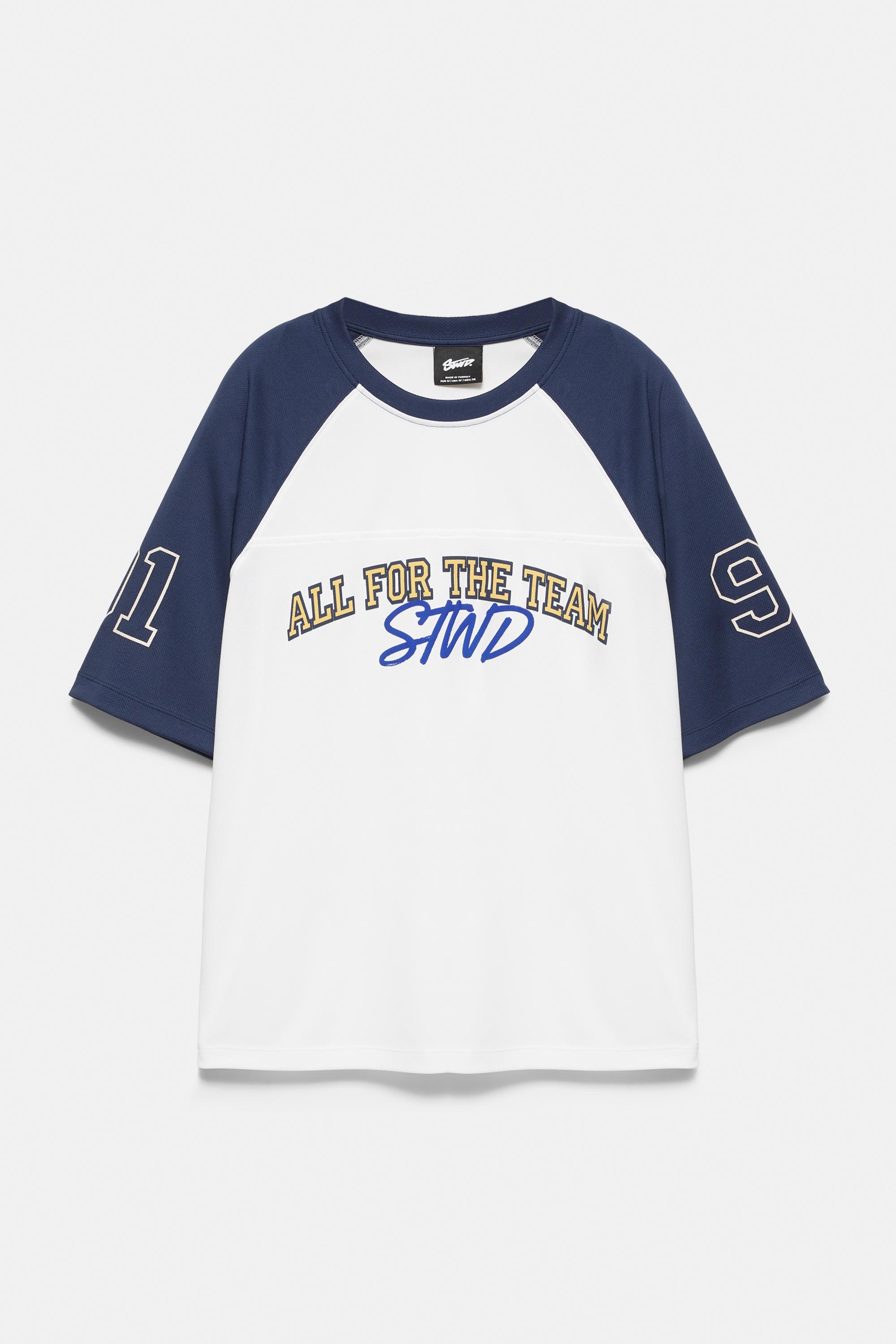 Raglan short sleeve STWD T-shirt — Blue