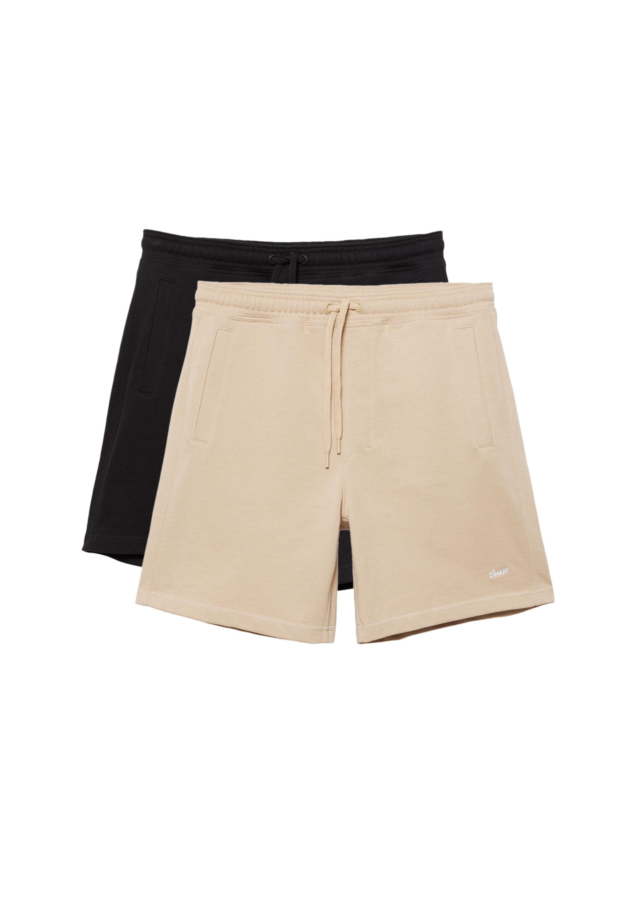 2-pack of STWD Bermuda short sweatpants — Beige
