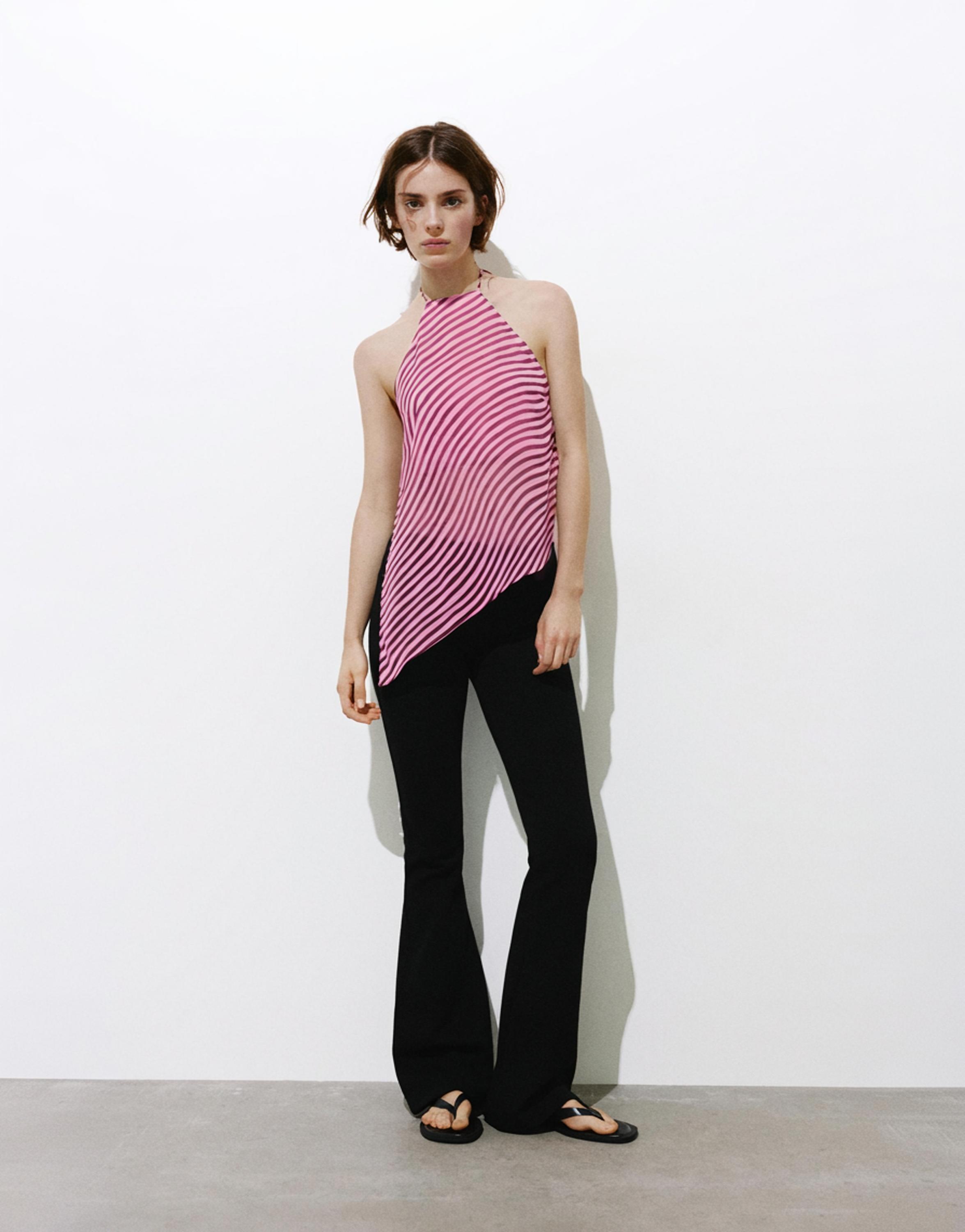 Wavy halter top — Pink