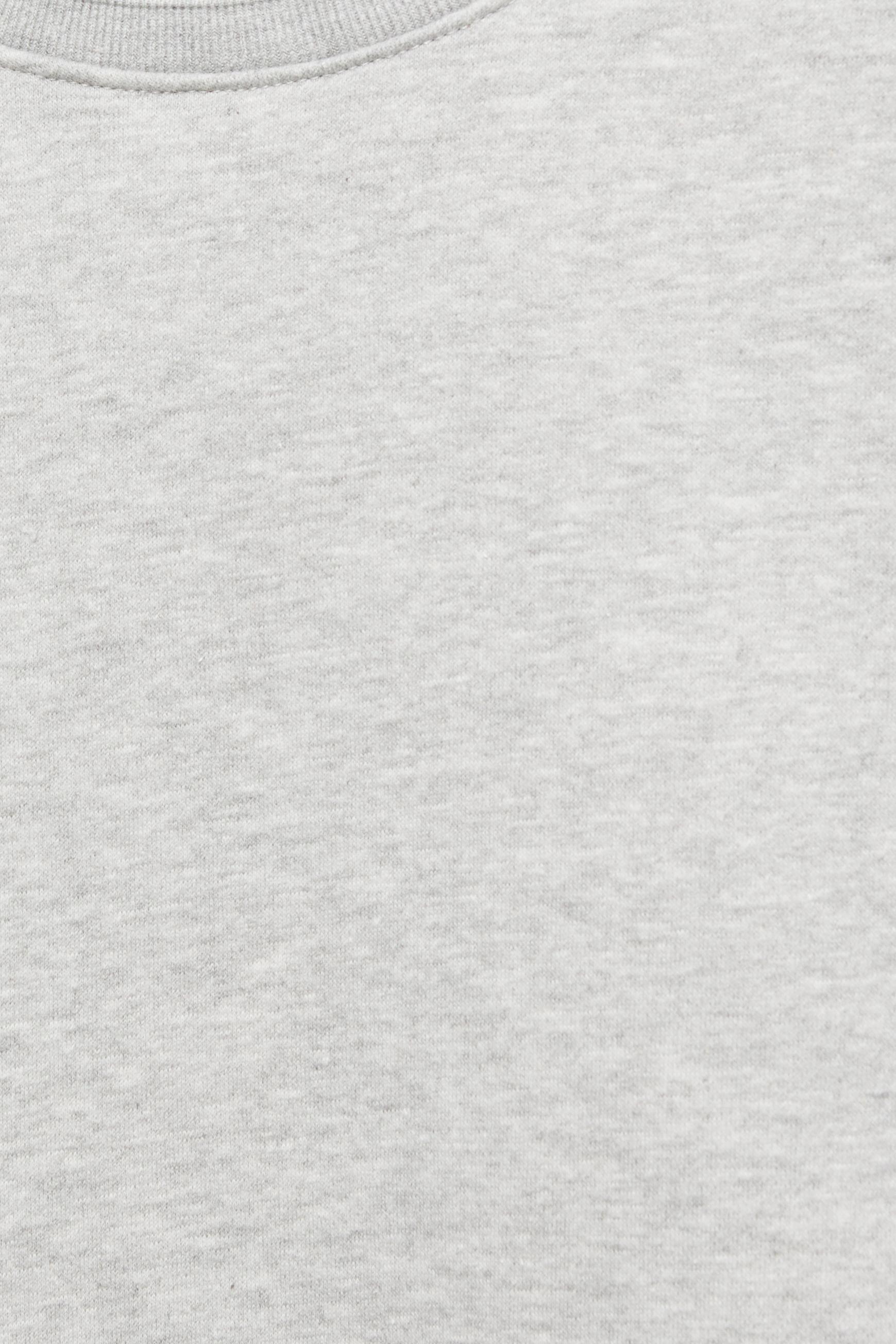 Relaxed fit round neck sweatshirt — Grey marl
