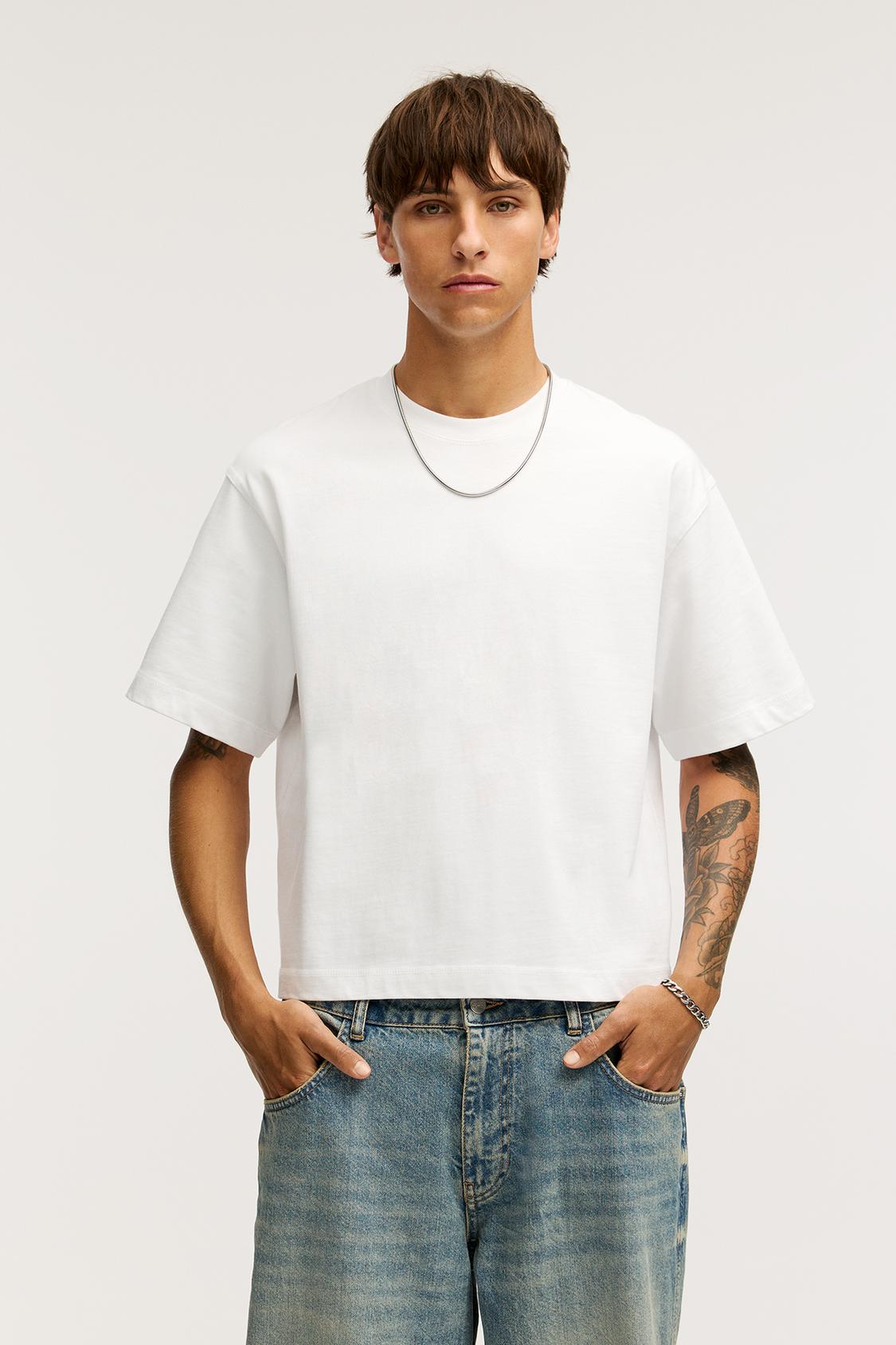 Camisa Blanca Camisetas Hombre Pull And Bear Bear Camisetas