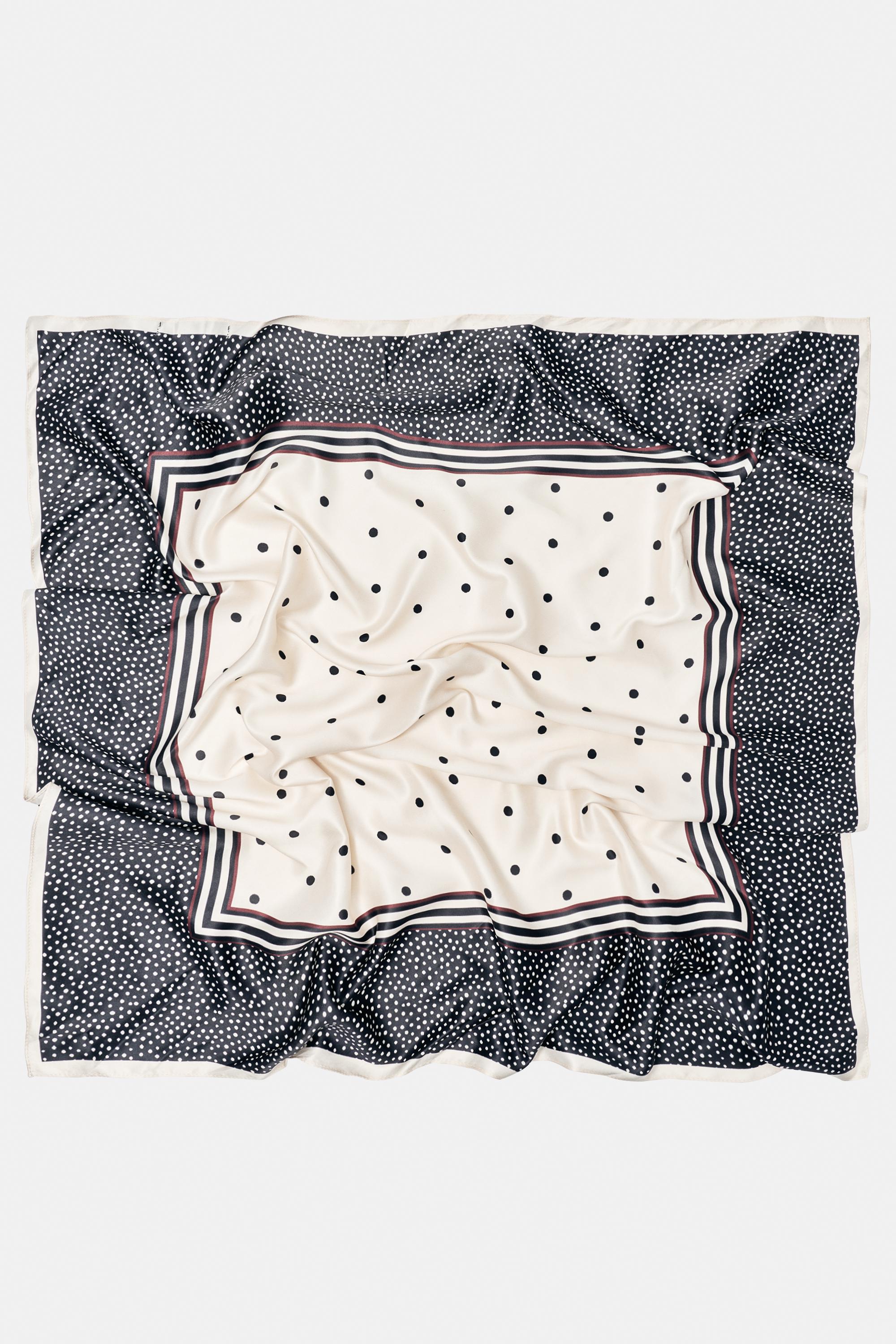 Mixed polka dot scarf — Black