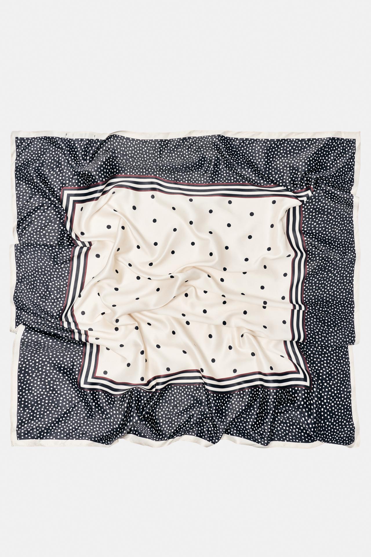 Mixed polka dot scarf — Black