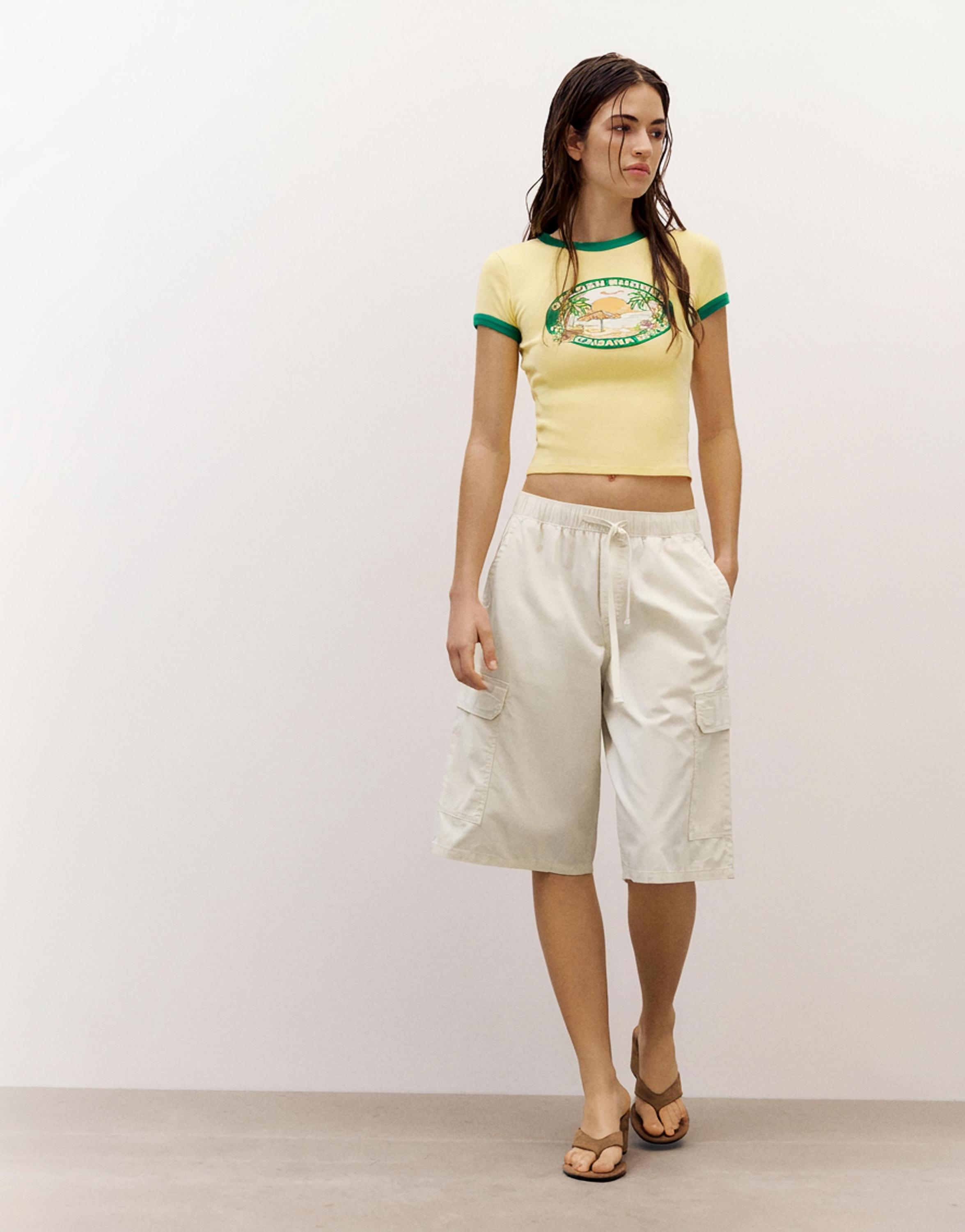 Cargo Bermuda shorts — Beige
