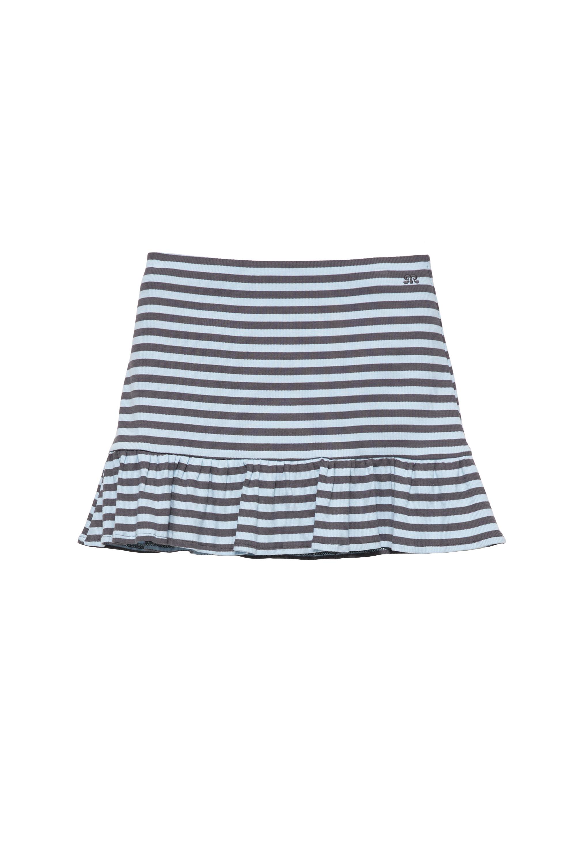 Pull&Bear Fırfırlı çizgili mini etek görsel 2