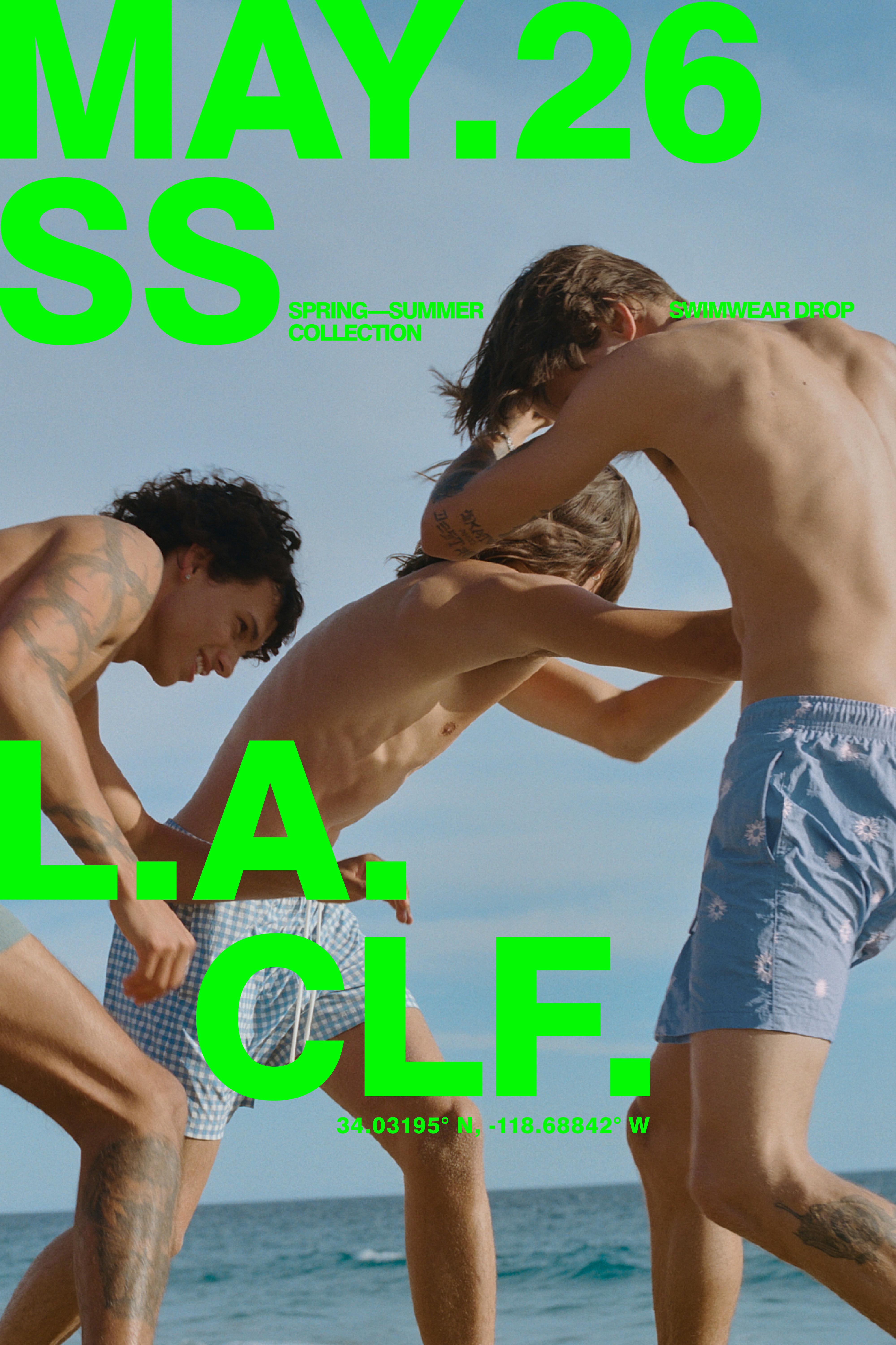 Embroidered board shorts — Pale indigo
