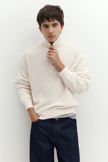 Quarter-zip jumper — Off white 1
