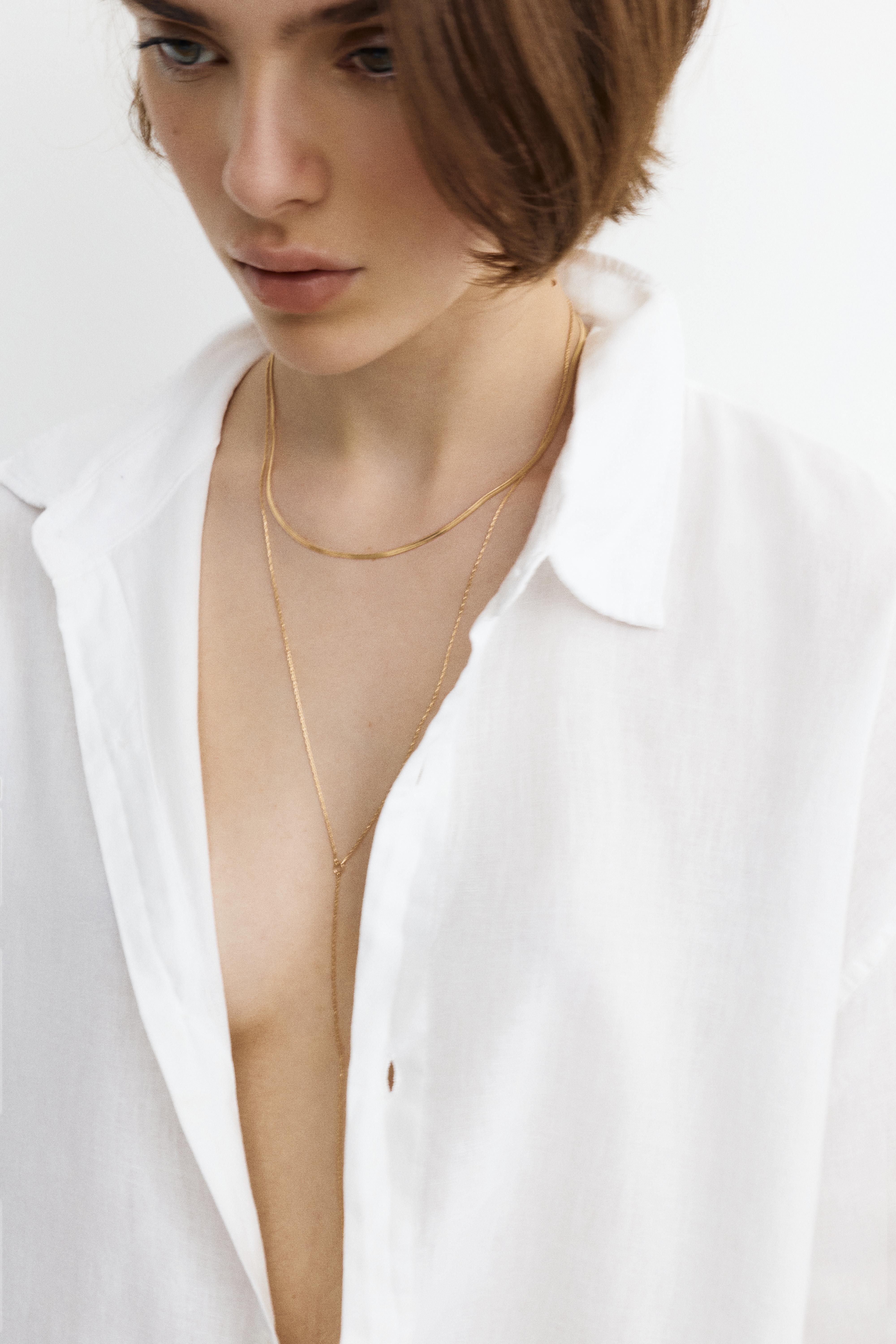Pack of lariat necklaces — Gold