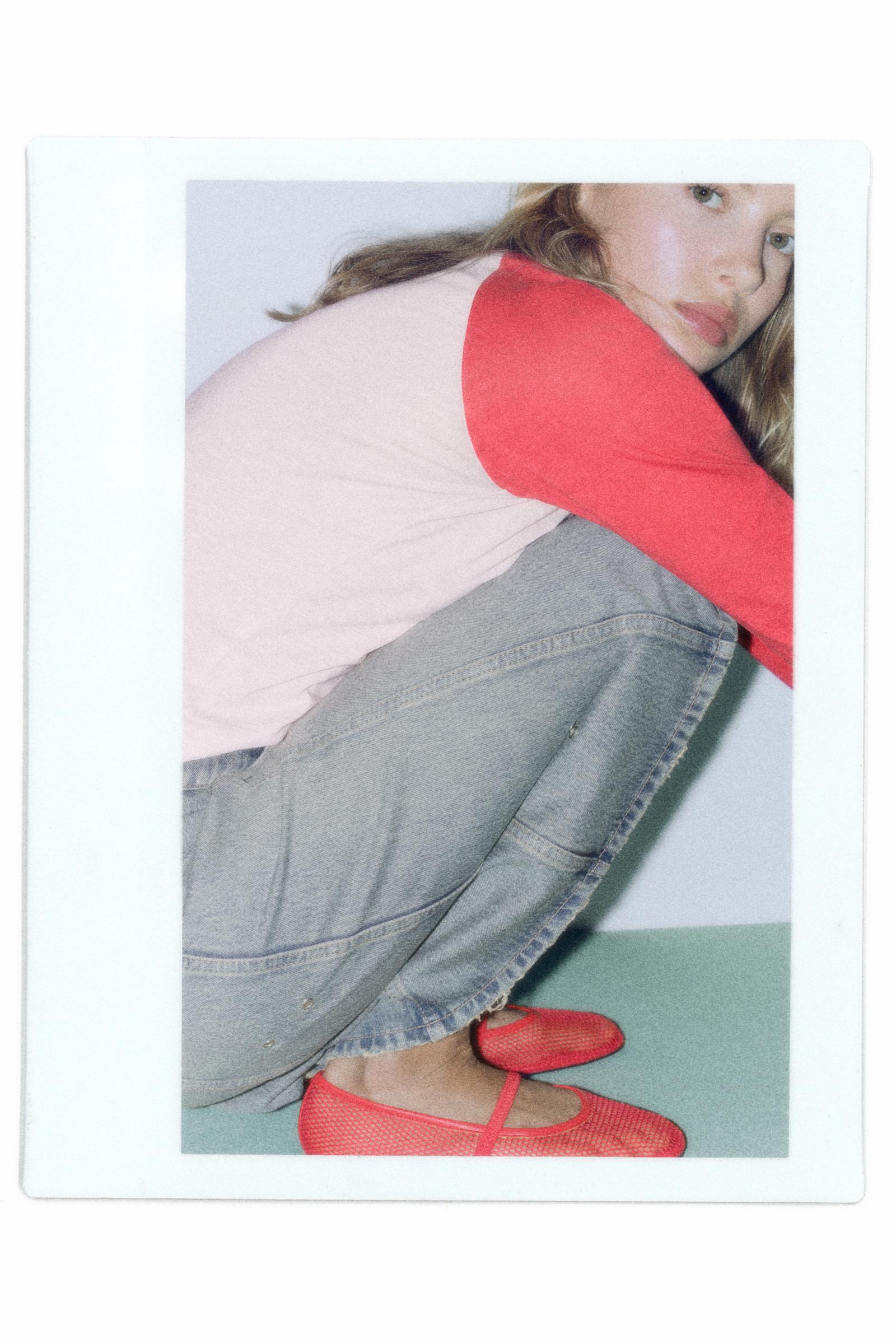 Oversize raglan sleeve T-shirt — Pink