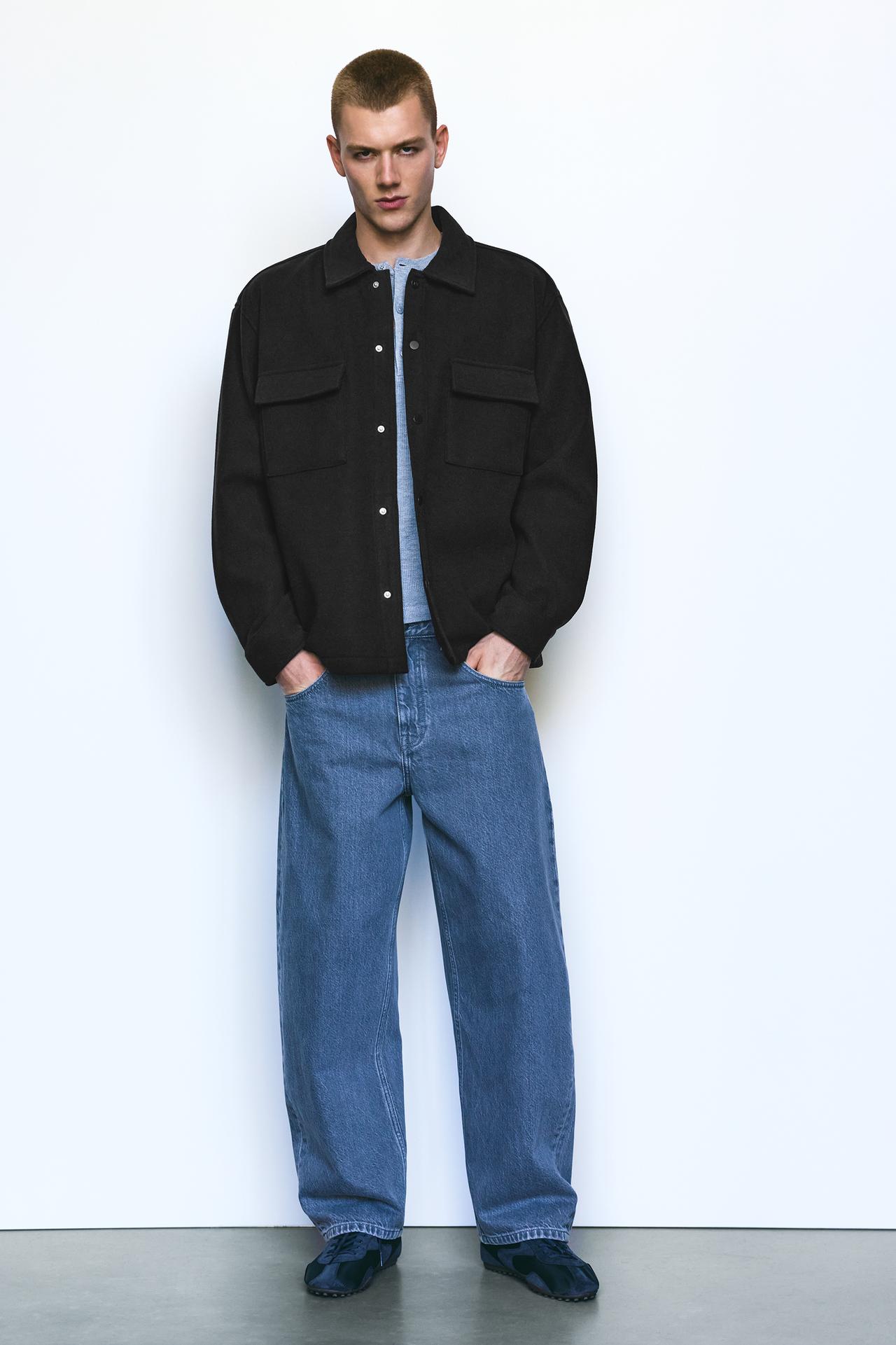 Long sleeve overshirt — Black