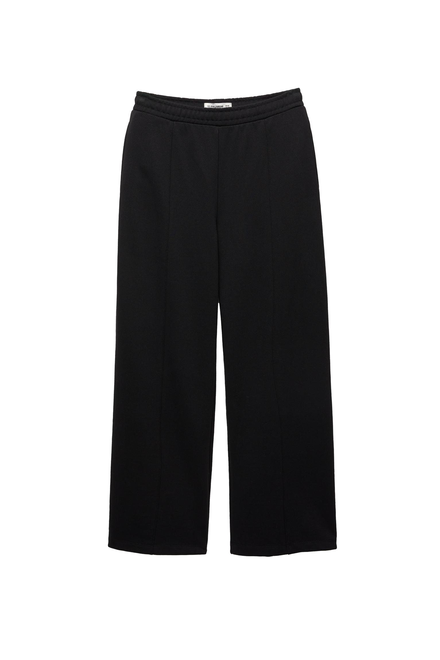 Nervürlü geniş paça eşofman altı - Görsel 31