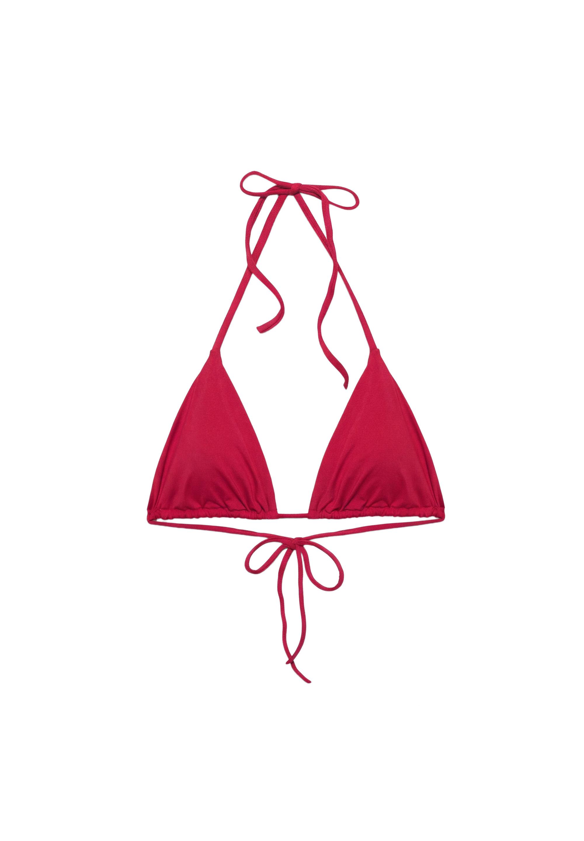 Triangle bikini top — Red