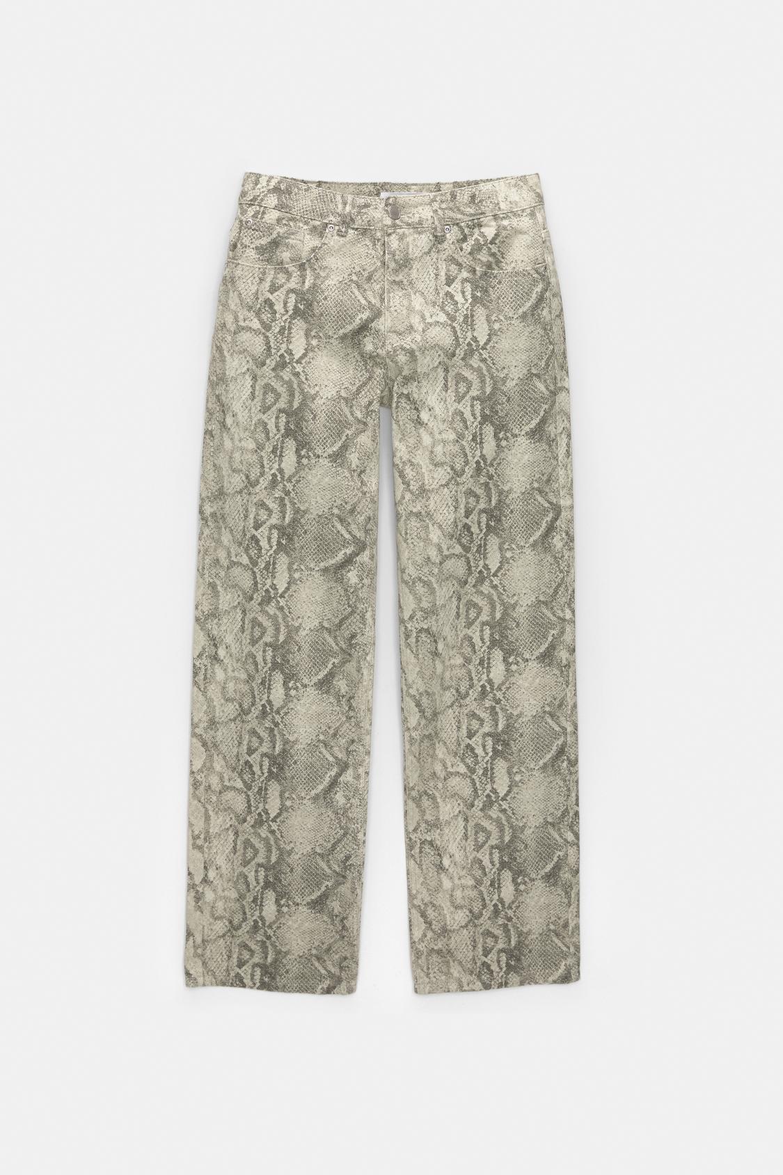 Gerade geschnittene Hose mit Animalprint - PULL&BEAR 