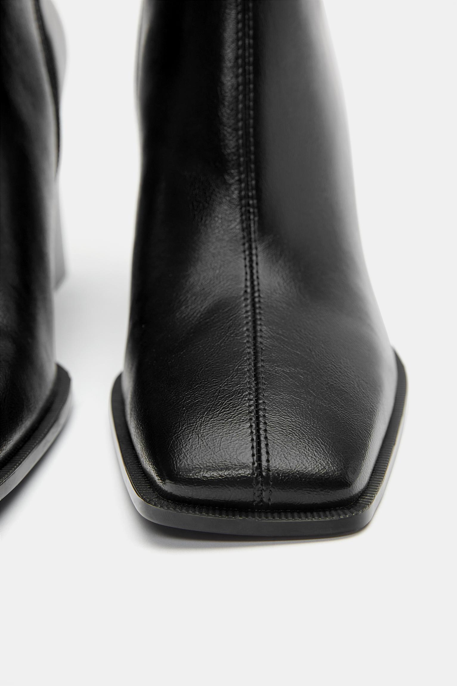 High-heel ankle boots — Black
