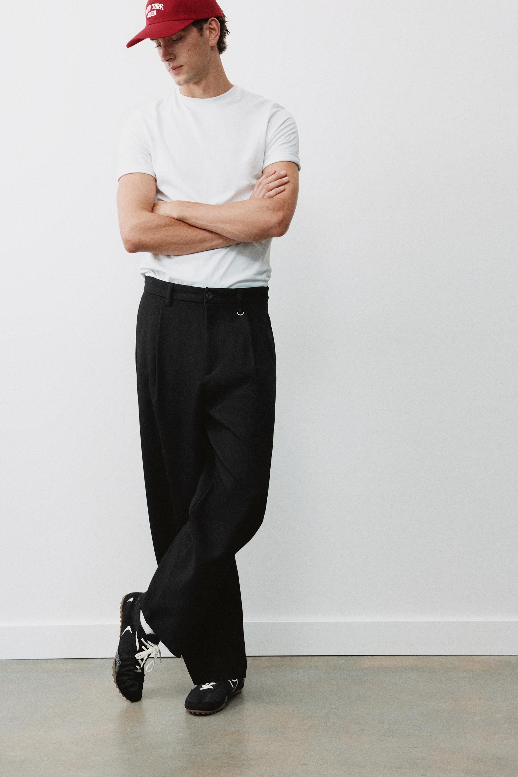 Tailored darted trousers — Black