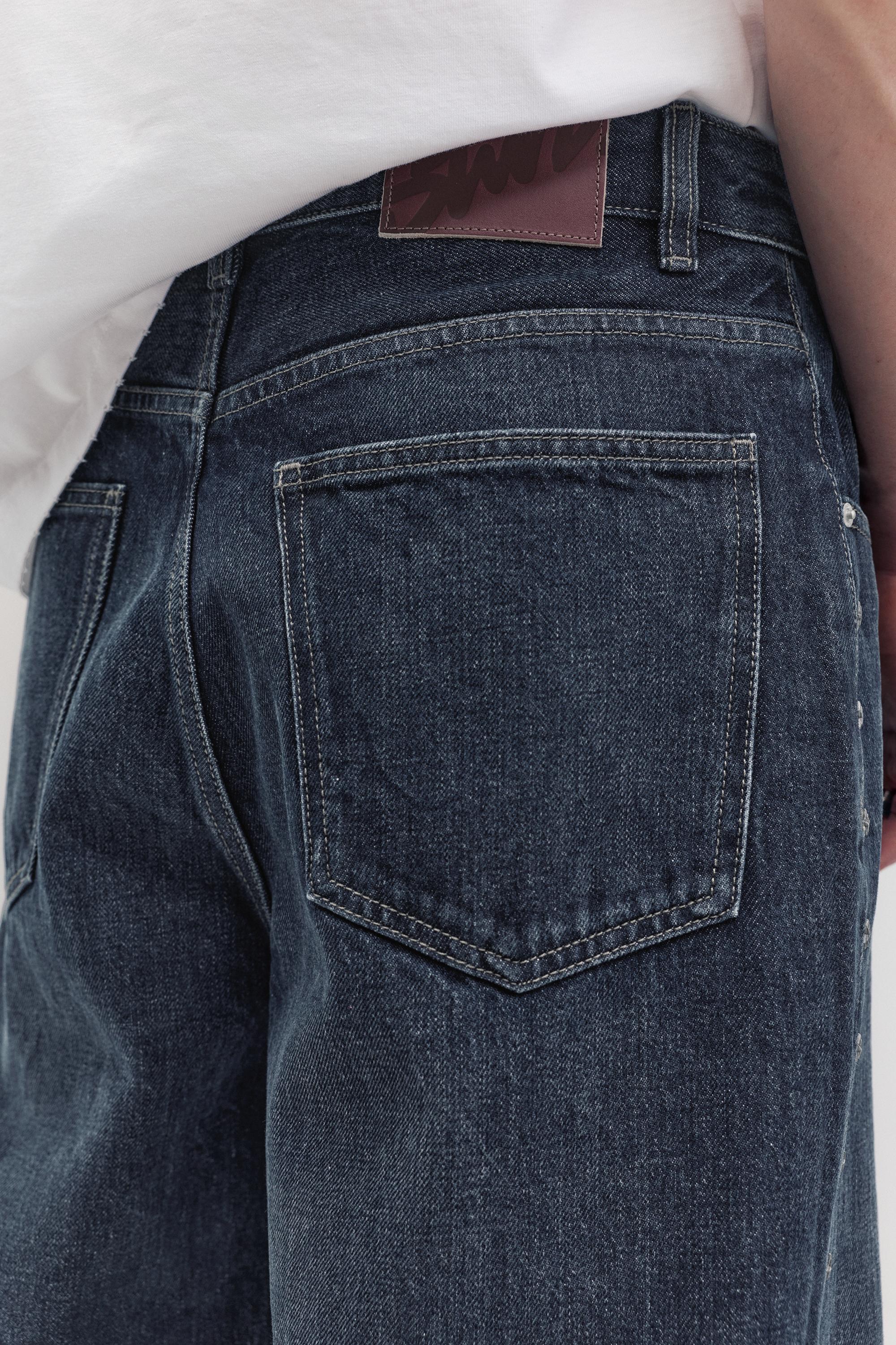 Yıldız detaylı baggy relaxed jean - Görsel 14