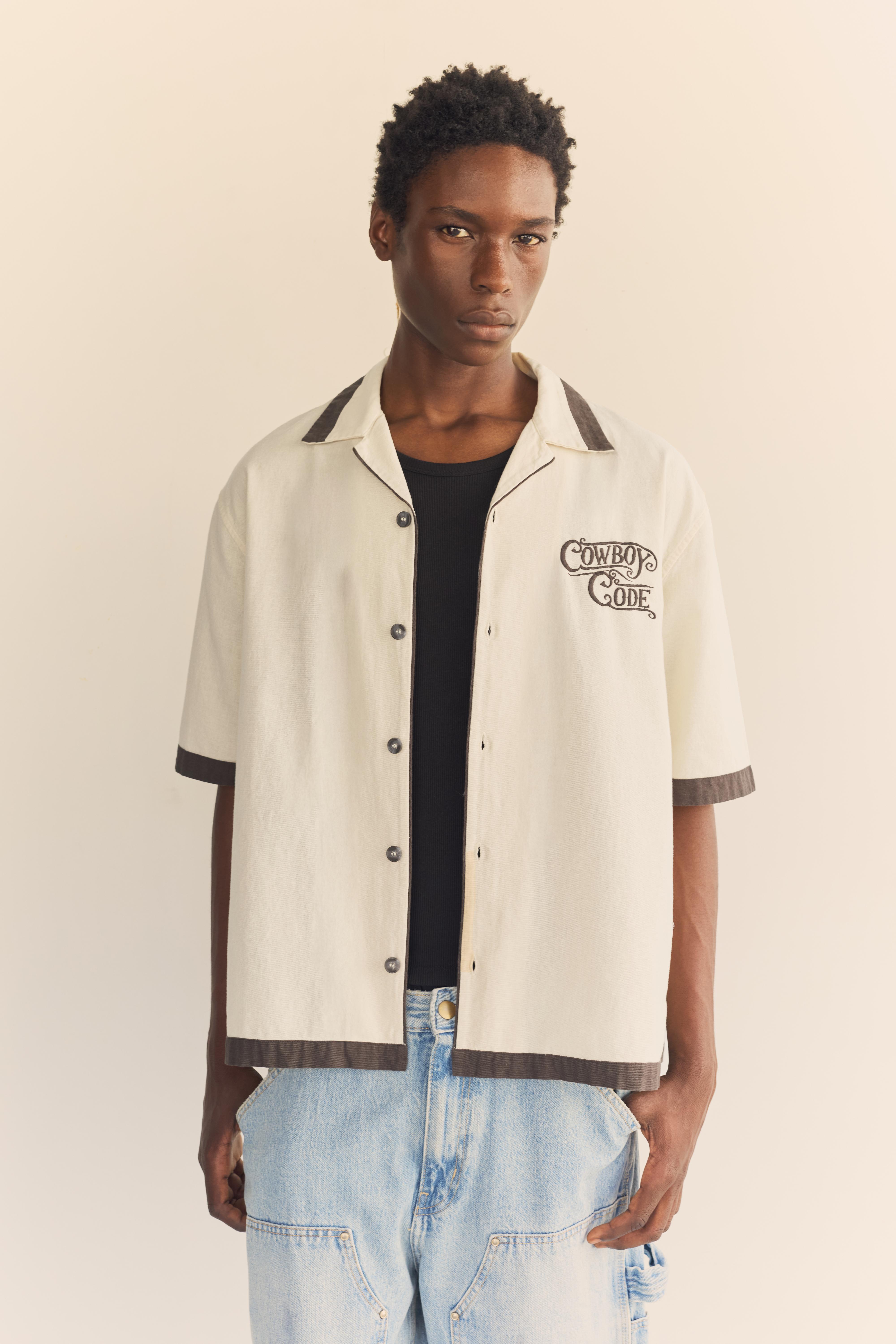 Cowboy Code short sleeve shirt — Off white