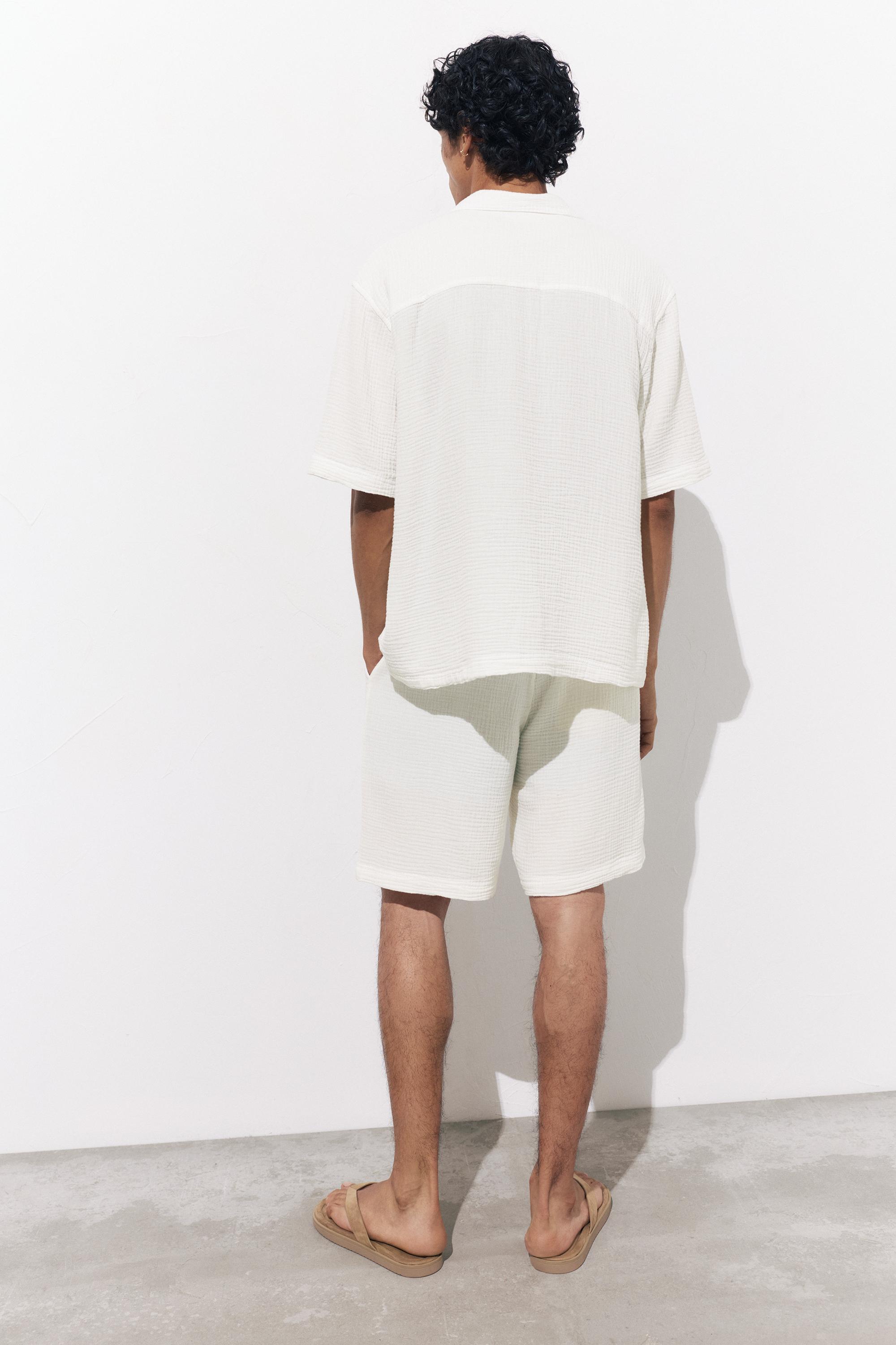 Bermuda sweat shorts — White