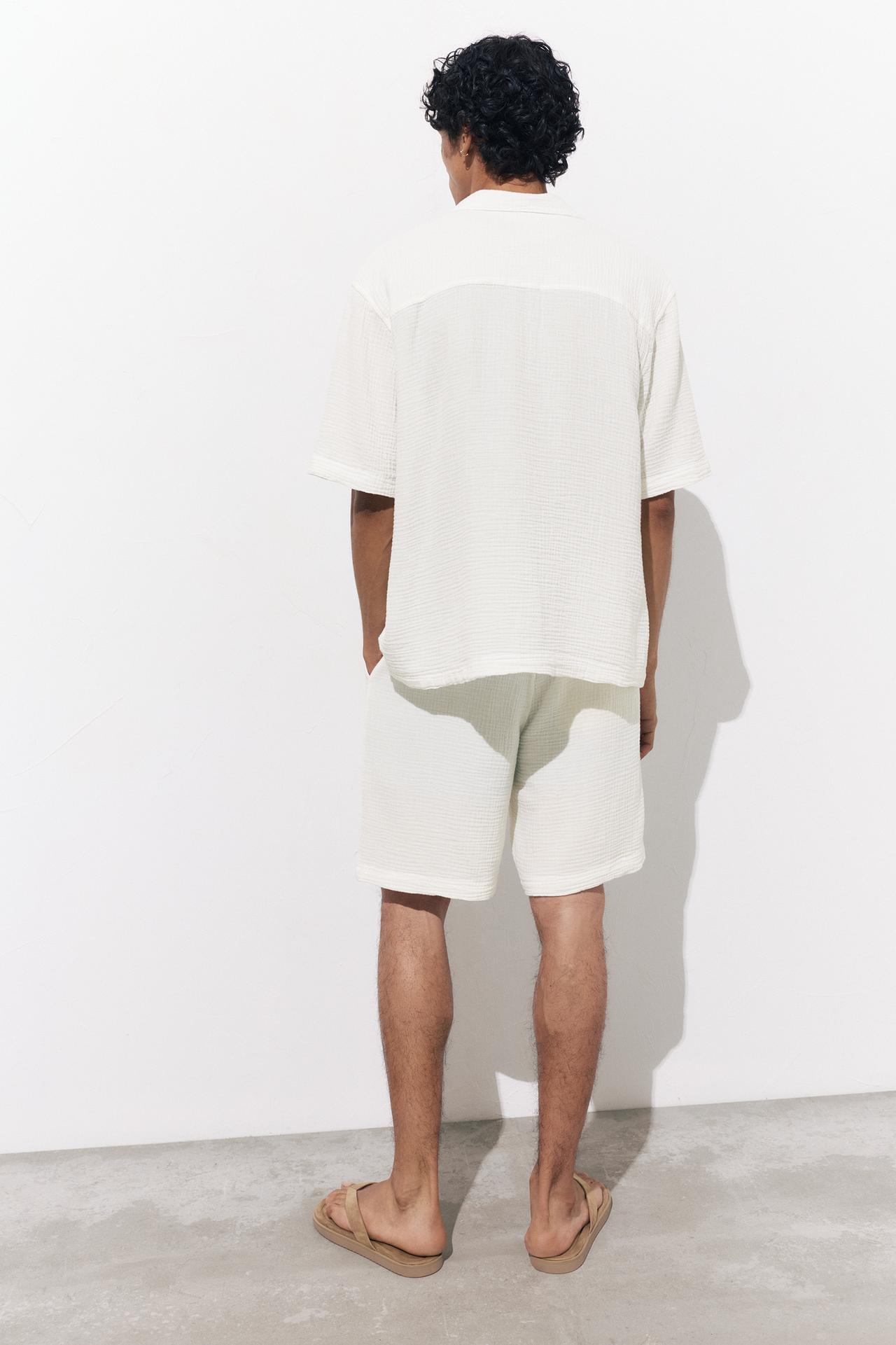 Bermuda sweat shorts — White