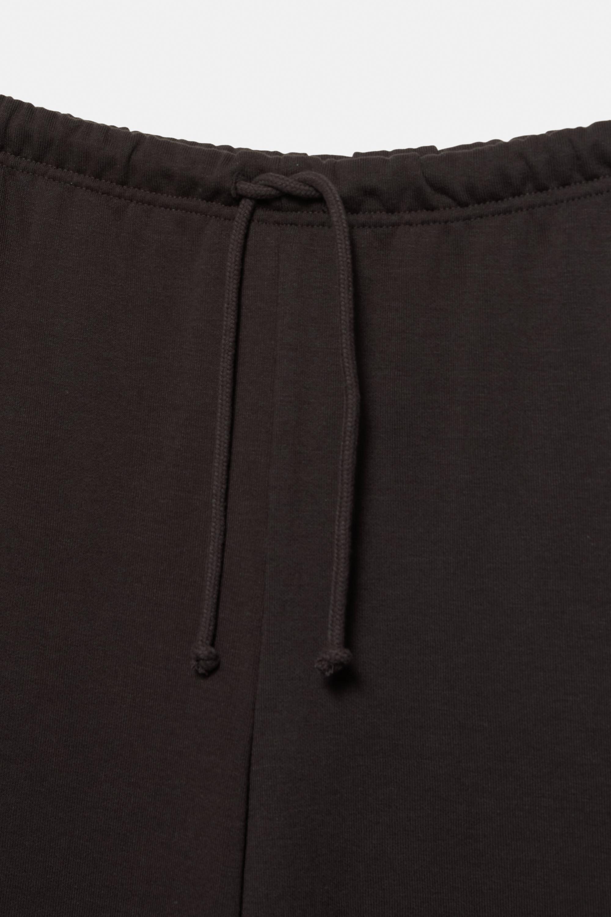 Wide-leg tracksuit bottoms with adjustable hem — Brown