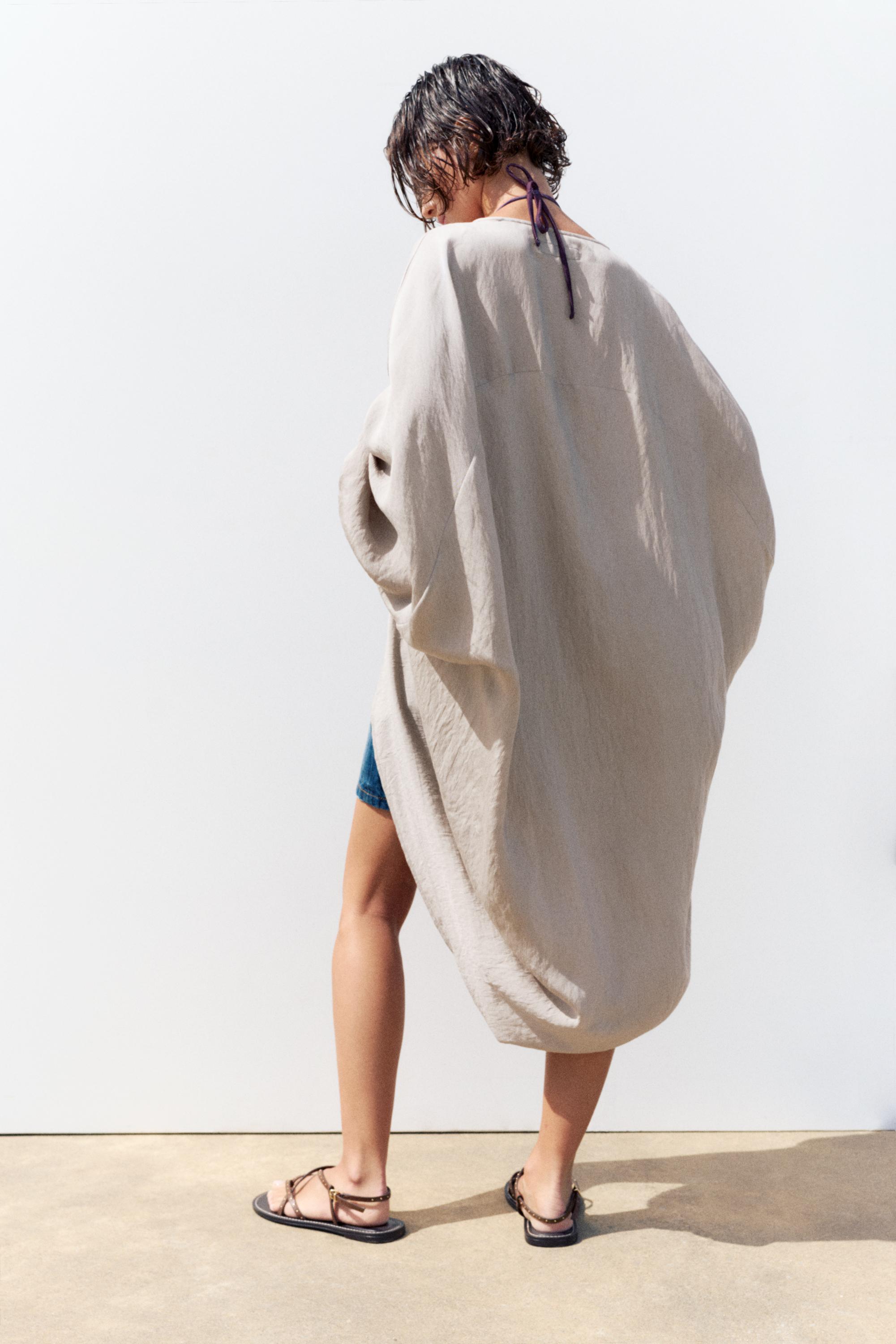 Kimono tunic — Pearl grey