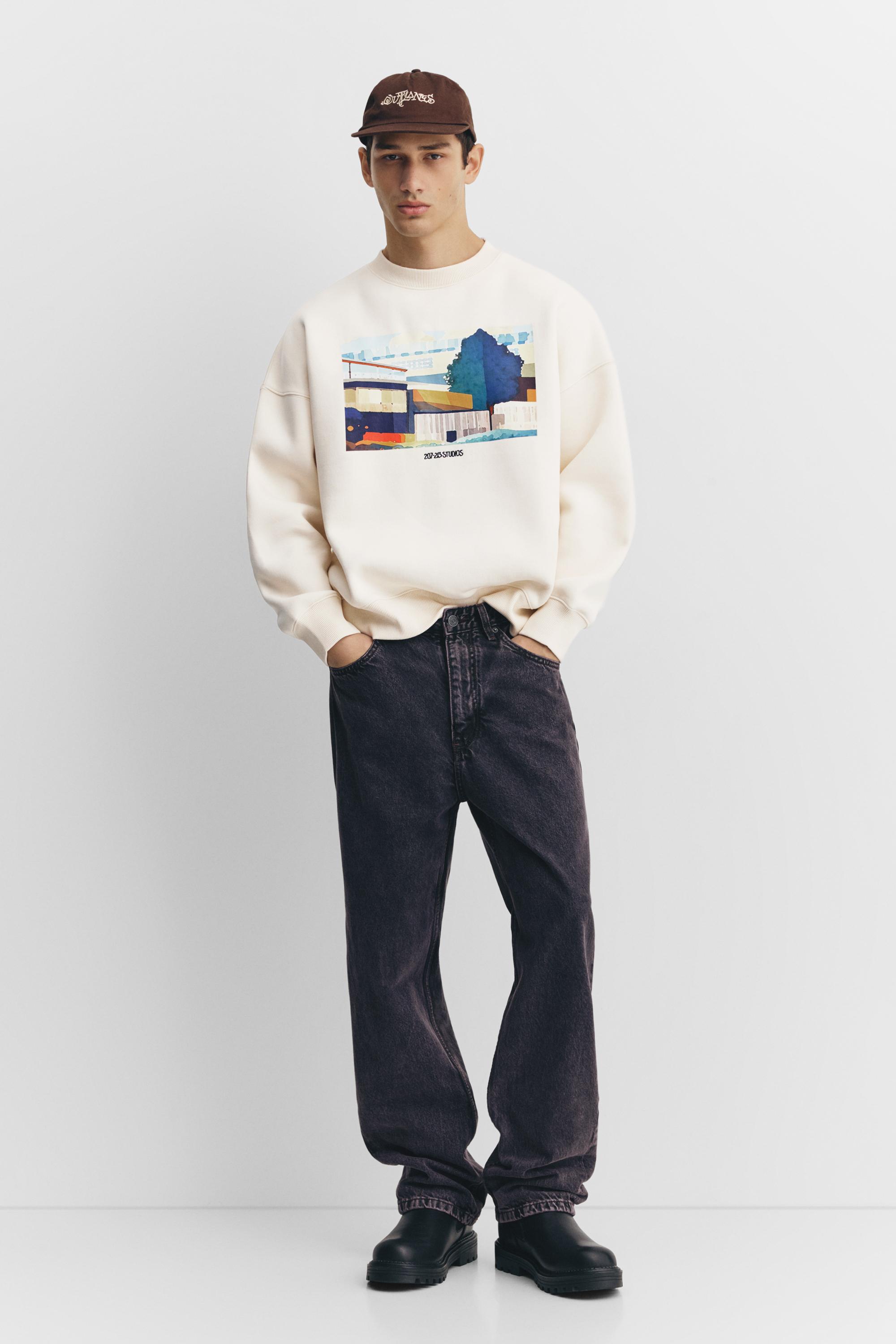 Sweatshirt with embroidered graphic slogan — Off white