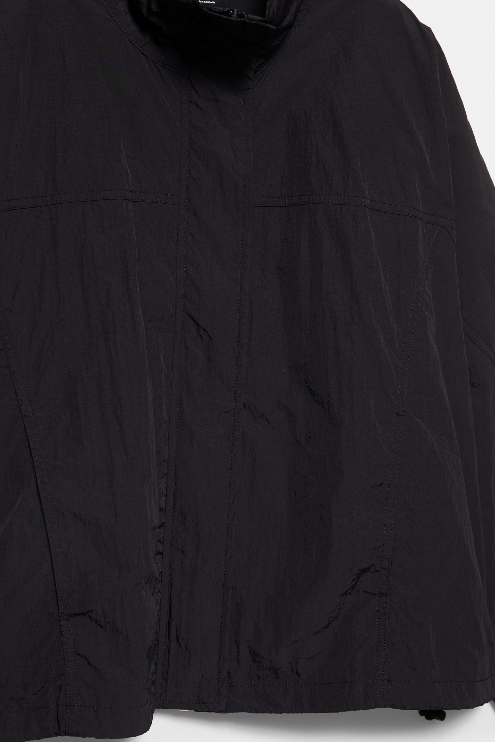 Short nylon-effect jacket — Black