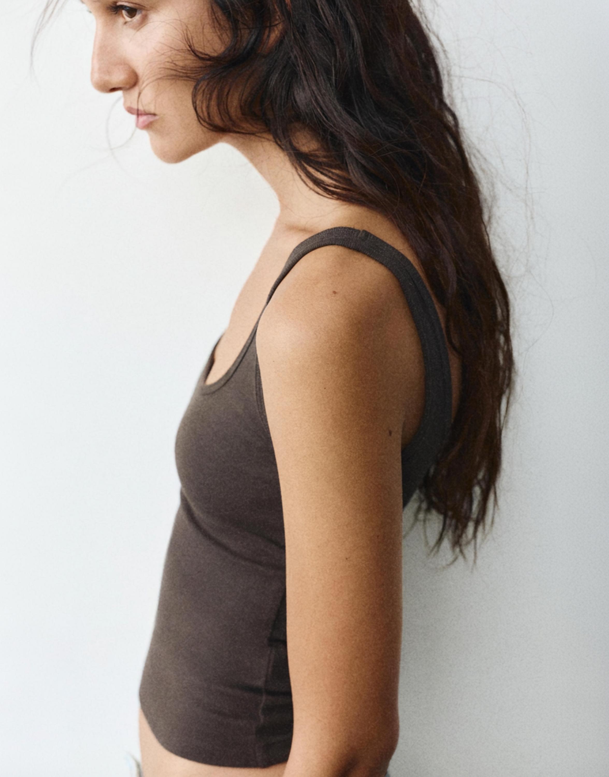 Modal tank top — Brown