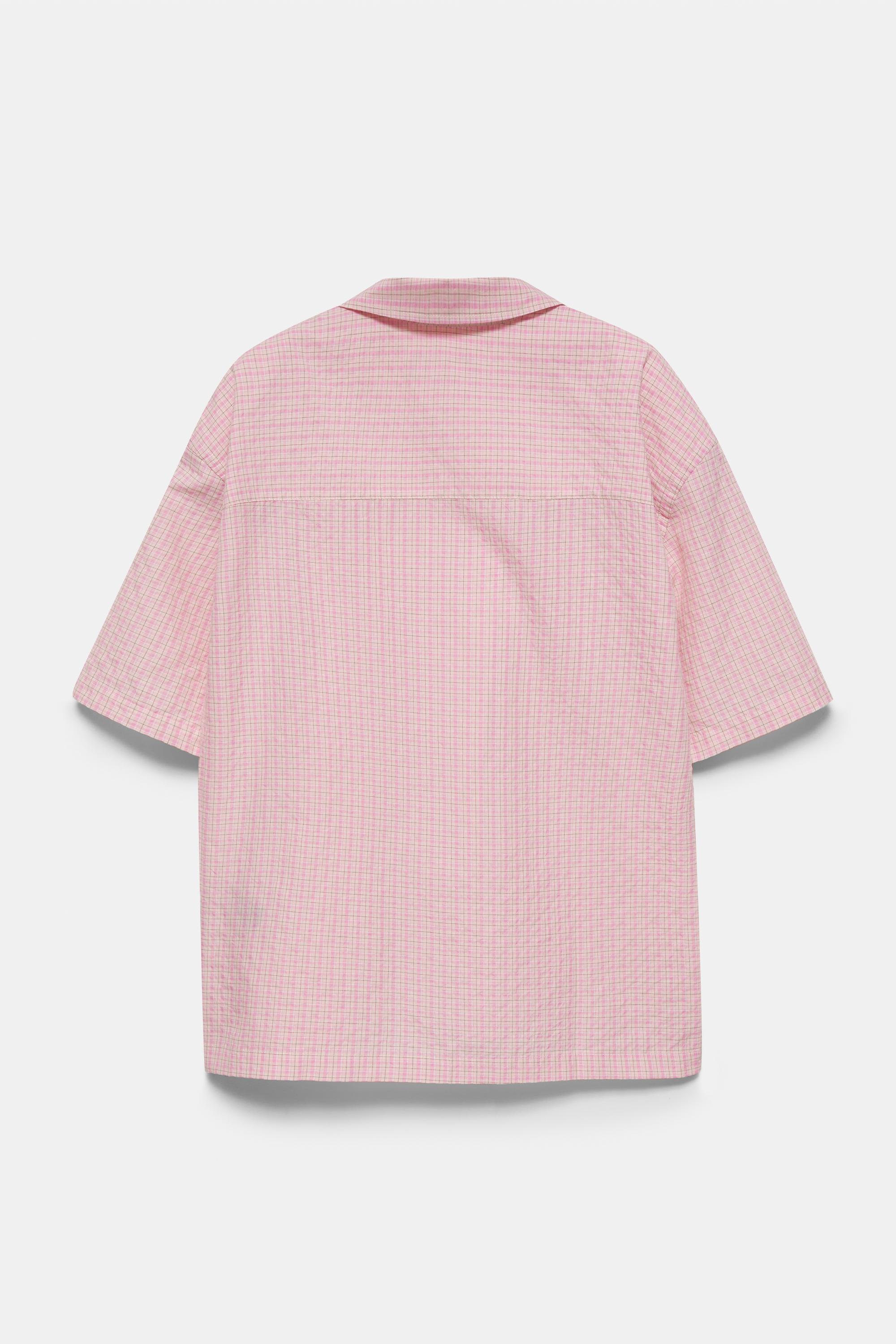 Short sleeve check shirt — Pink