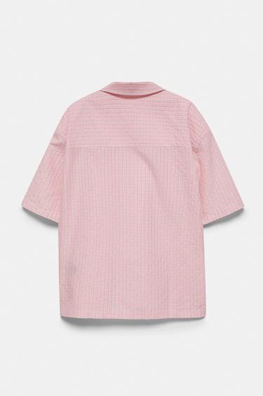 Short sleeve check shirt — Pink 8
