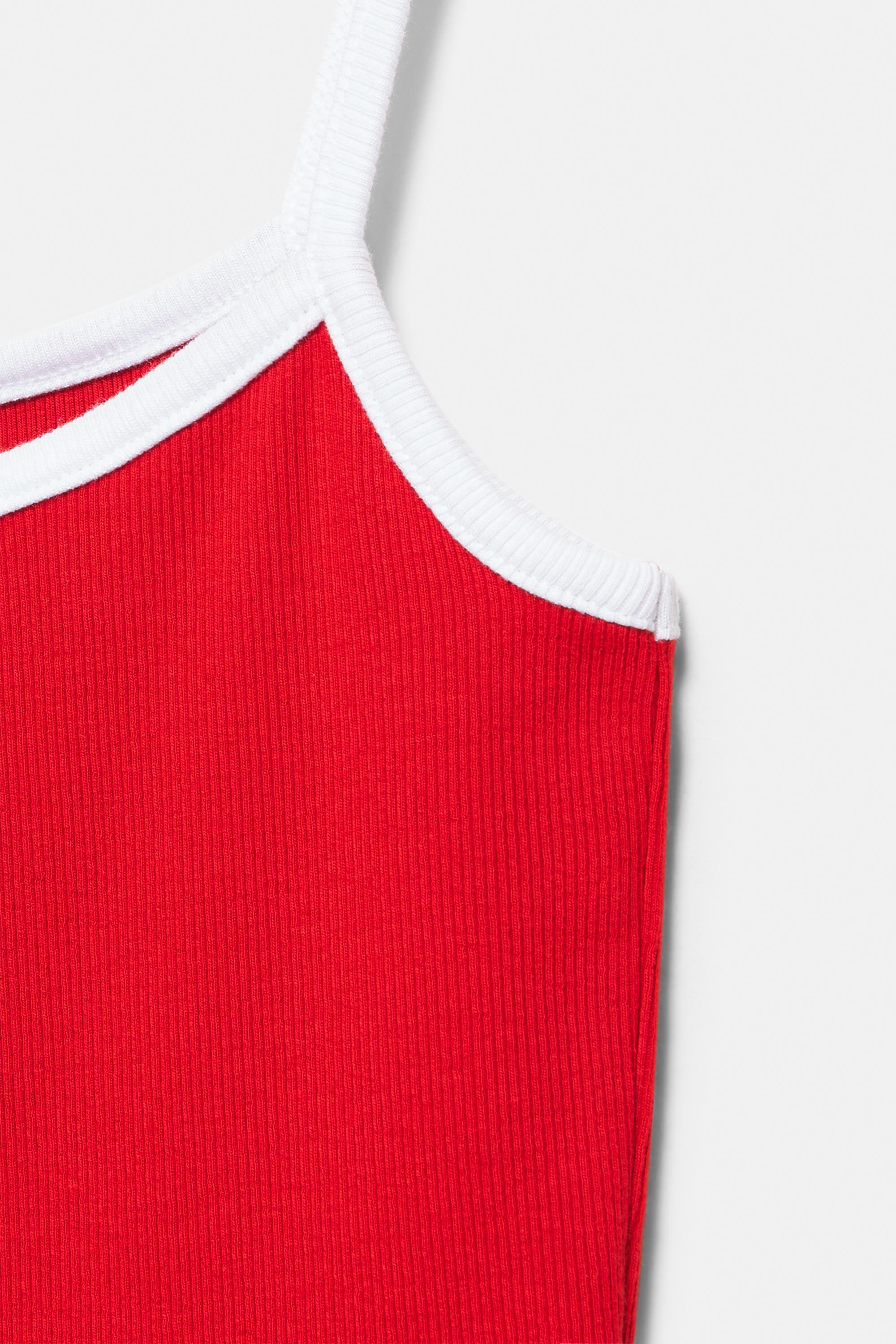 STWD fine strap top — Red