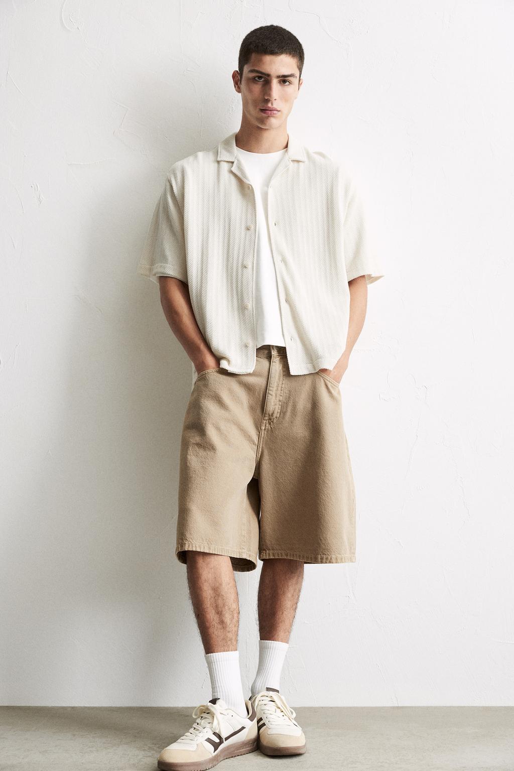 Baggy denim Bermuda shorts PULL&BEAR