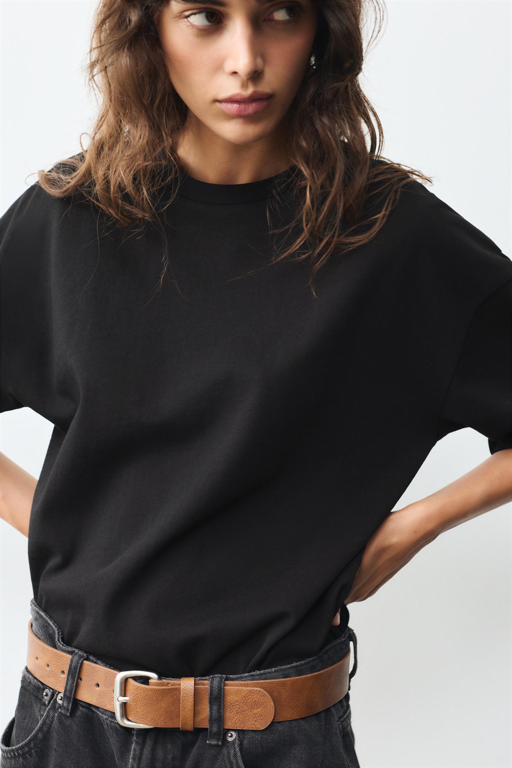 Oversize short sleeve T-shirt — Black