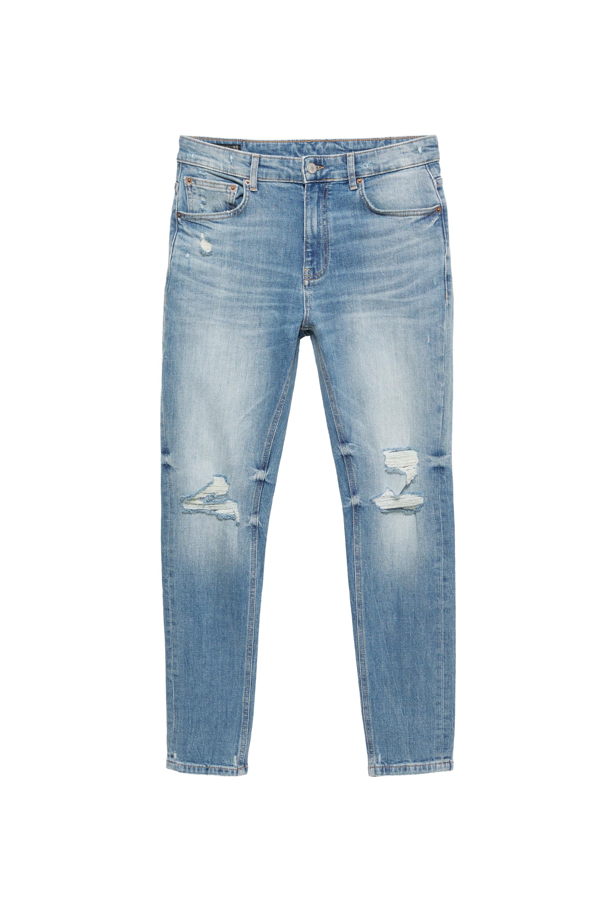 Pull&Bear Yırtık detaylı skinny jean görsel 2