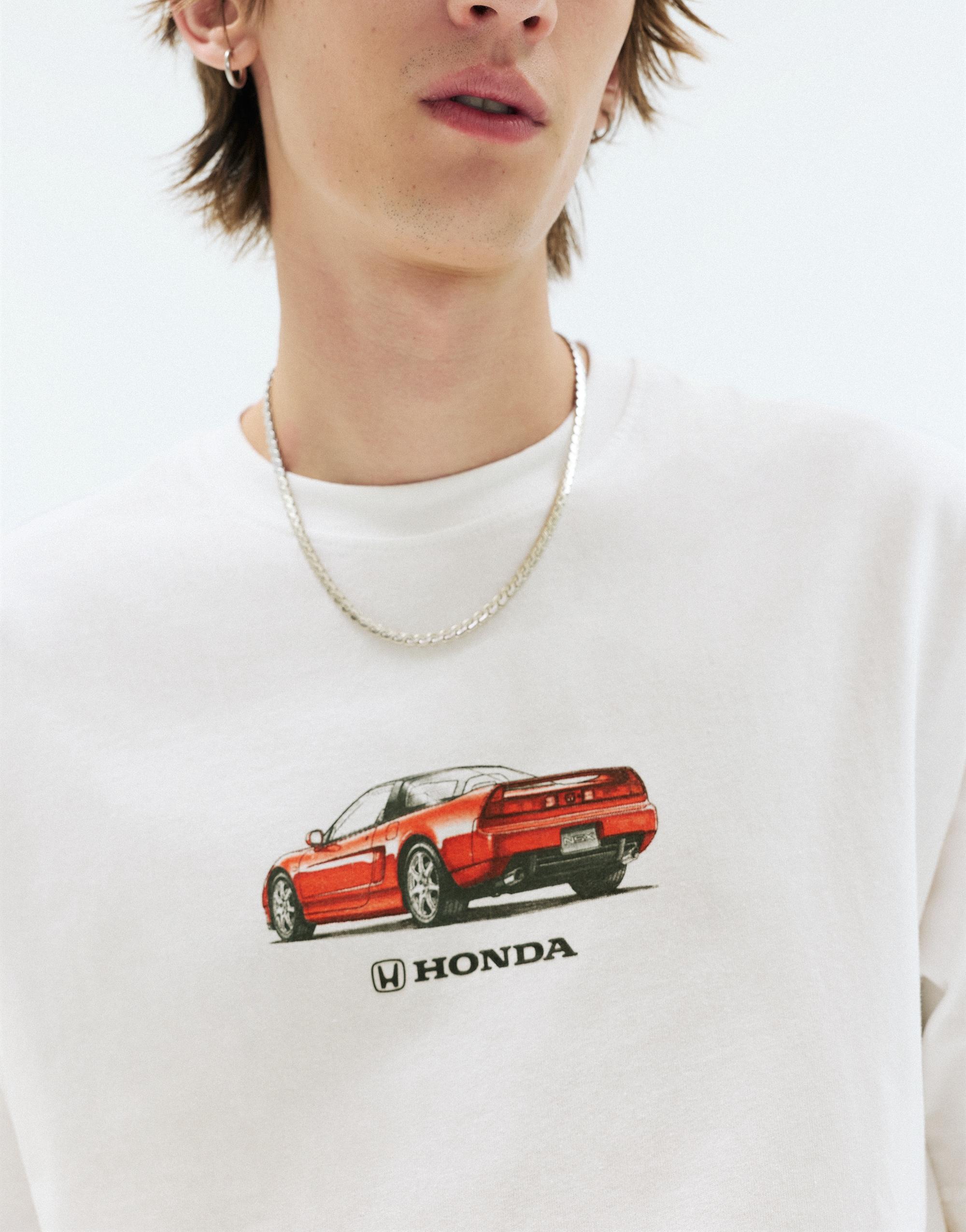 Honda car graphic T-shirt — Off white