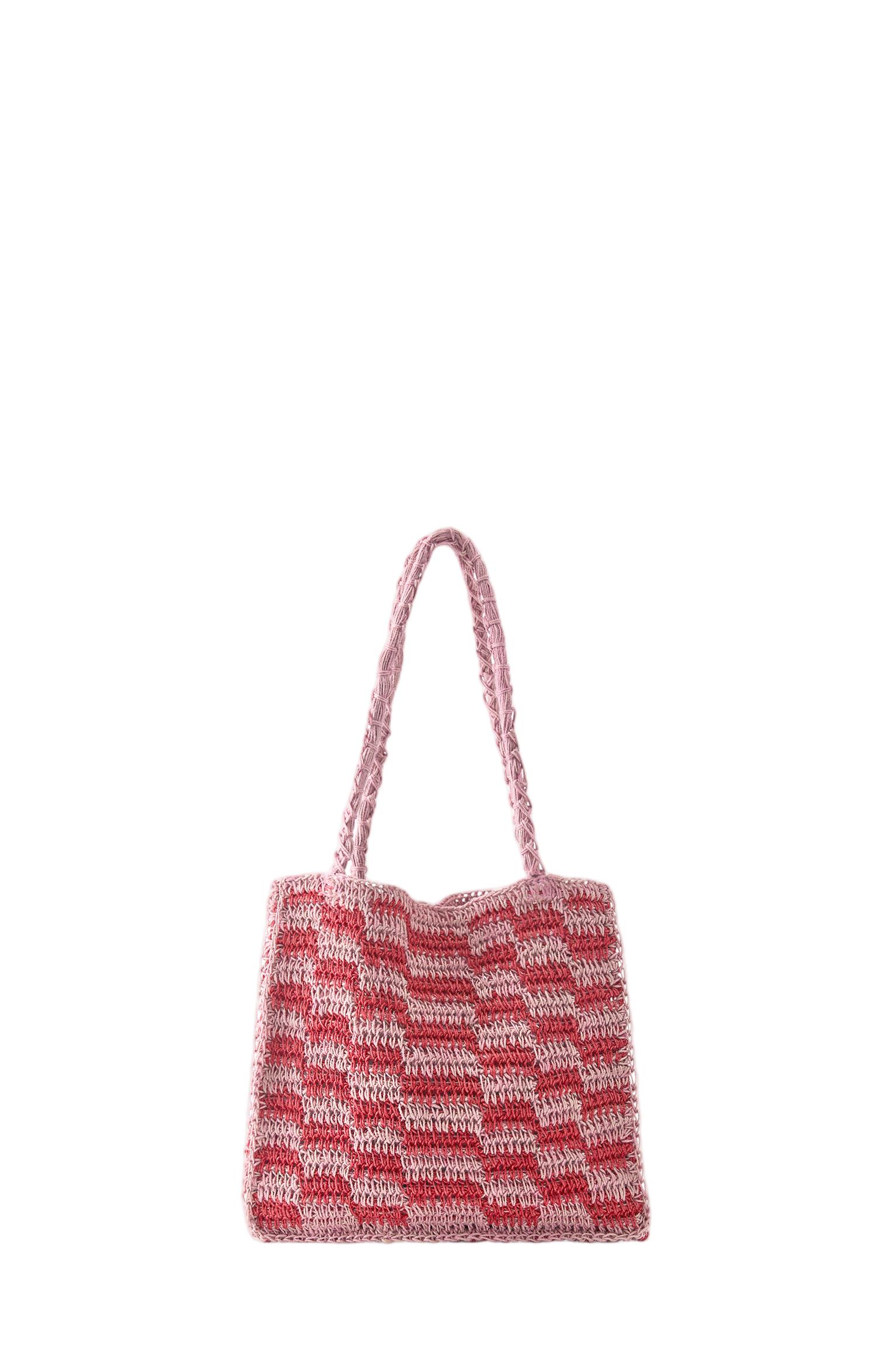 Crochet shoulder bag — Pink